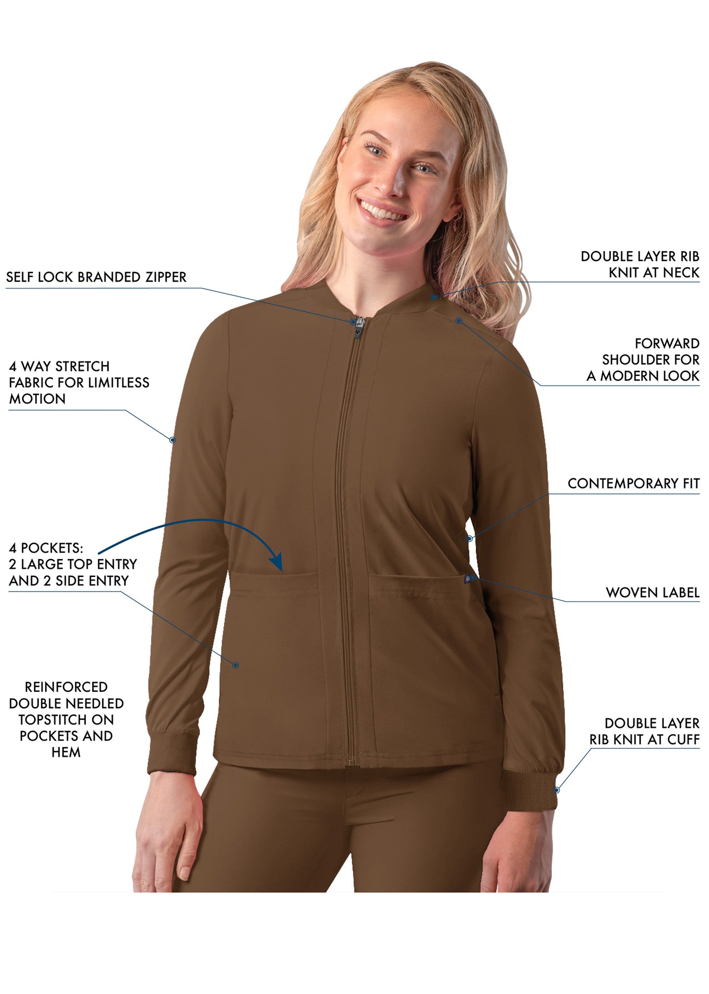 ADAR Addition Women's Bomber Zipped Jacket