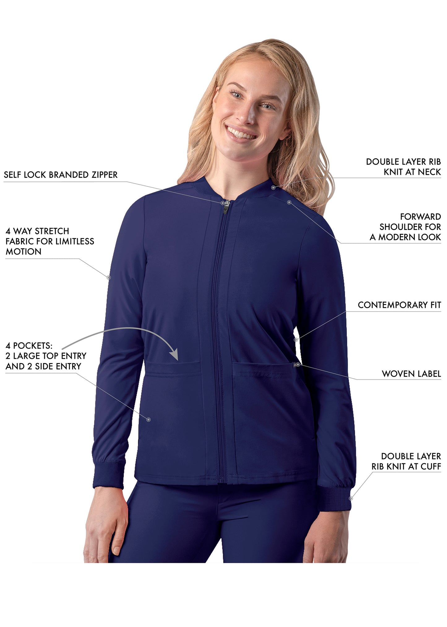 ADAR Addition Women's Bomber Zipped Jacket