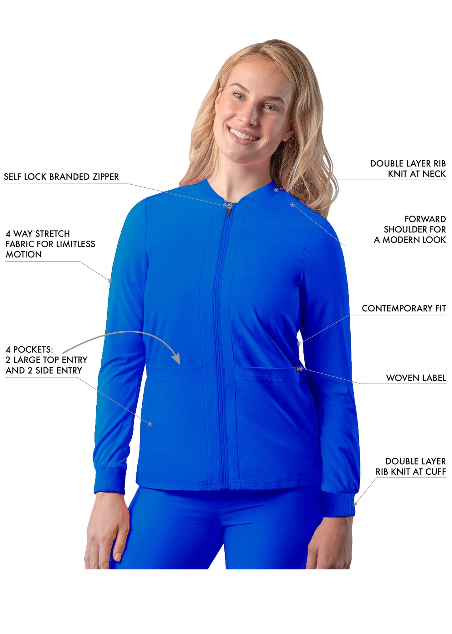 ADAR Addition Women's Bomber Zipped Jacket (More Color)