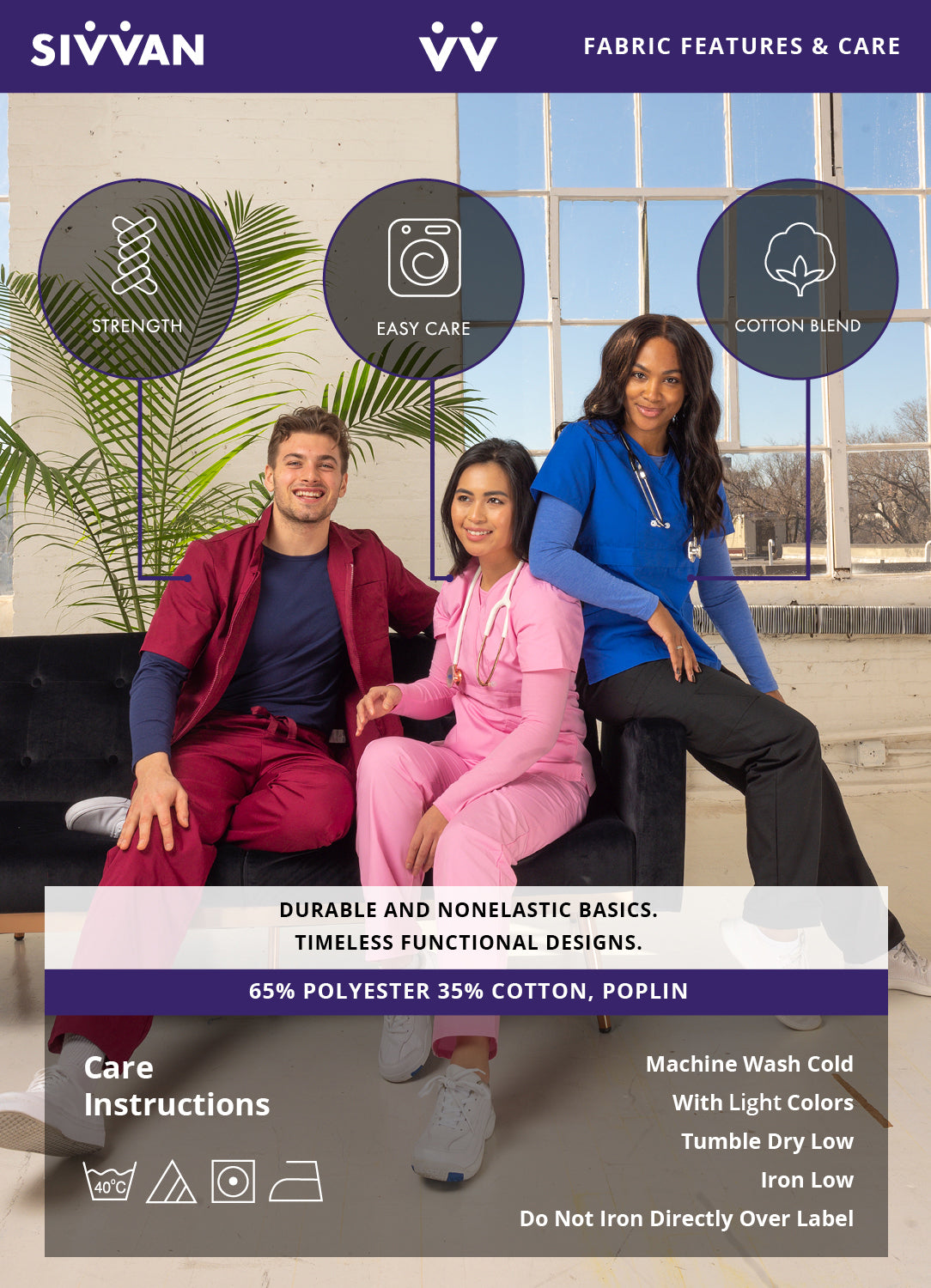 Sivvan 33" Women's Modern Slim Lab Coat
