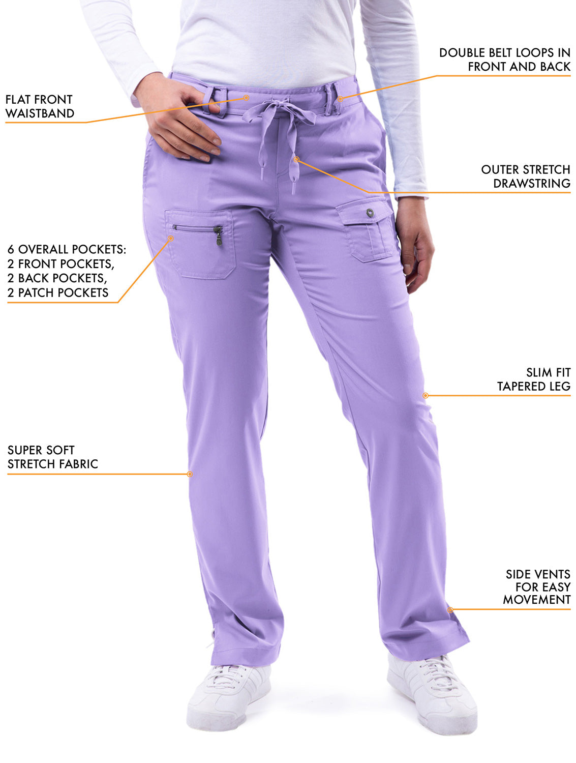 ADAR Pro Women's Slim Fit 6 Pocket Pant  Petite (More Color)