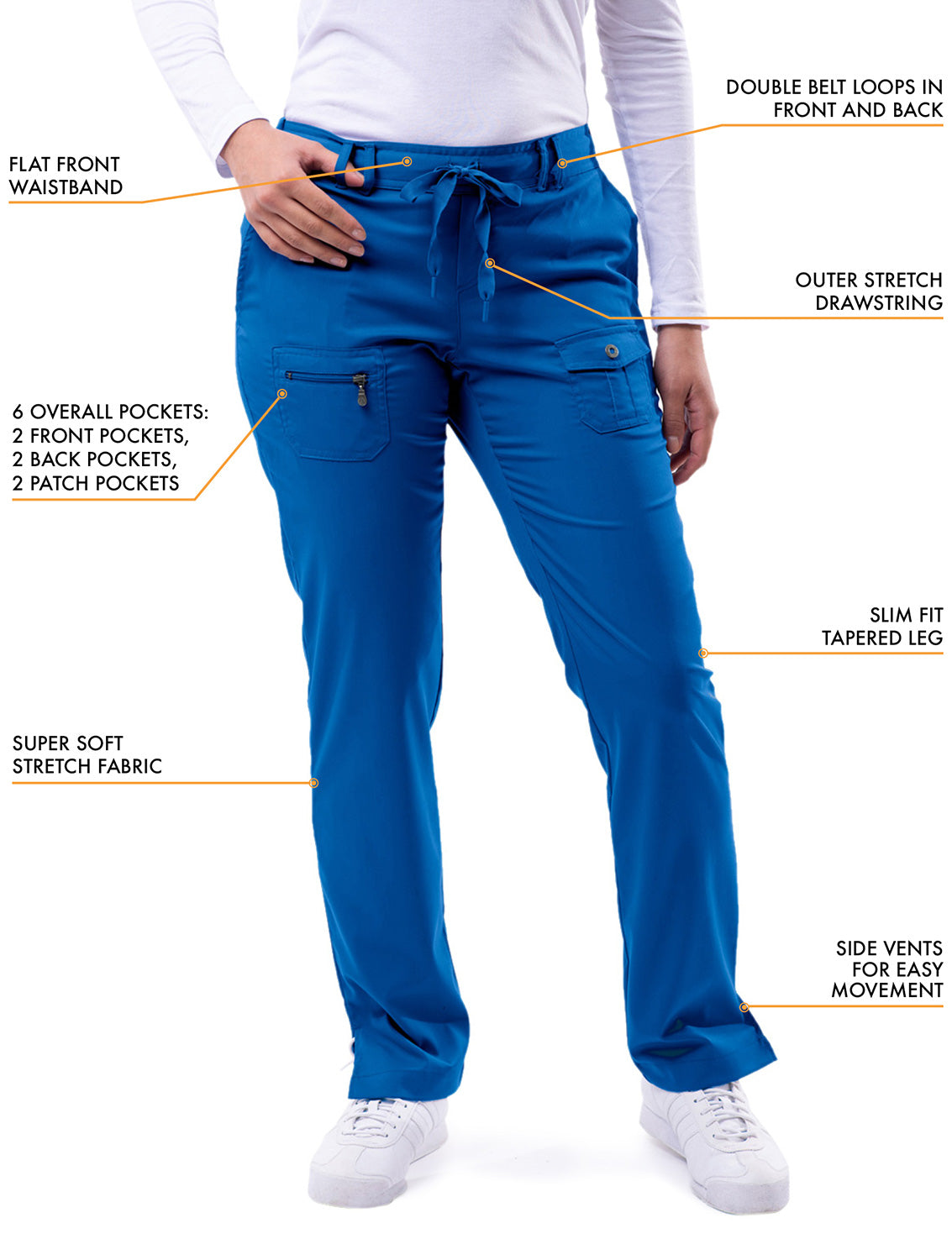 ADAR Pro Women's Slim Fit 6 Pocket Pant  Petite (More Color)