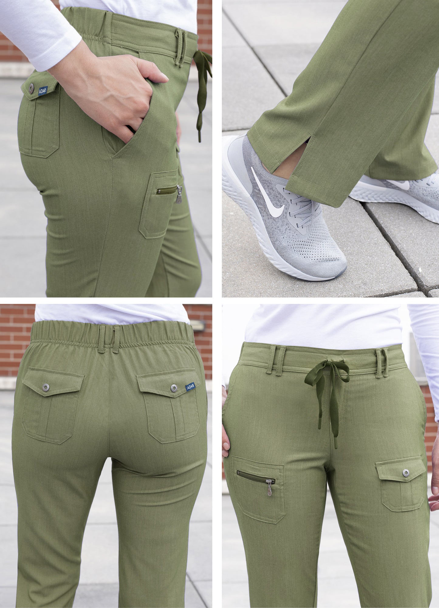 ADAR Pro Women's Slim Fit 6 Pocket Pant  Petite (More Color)