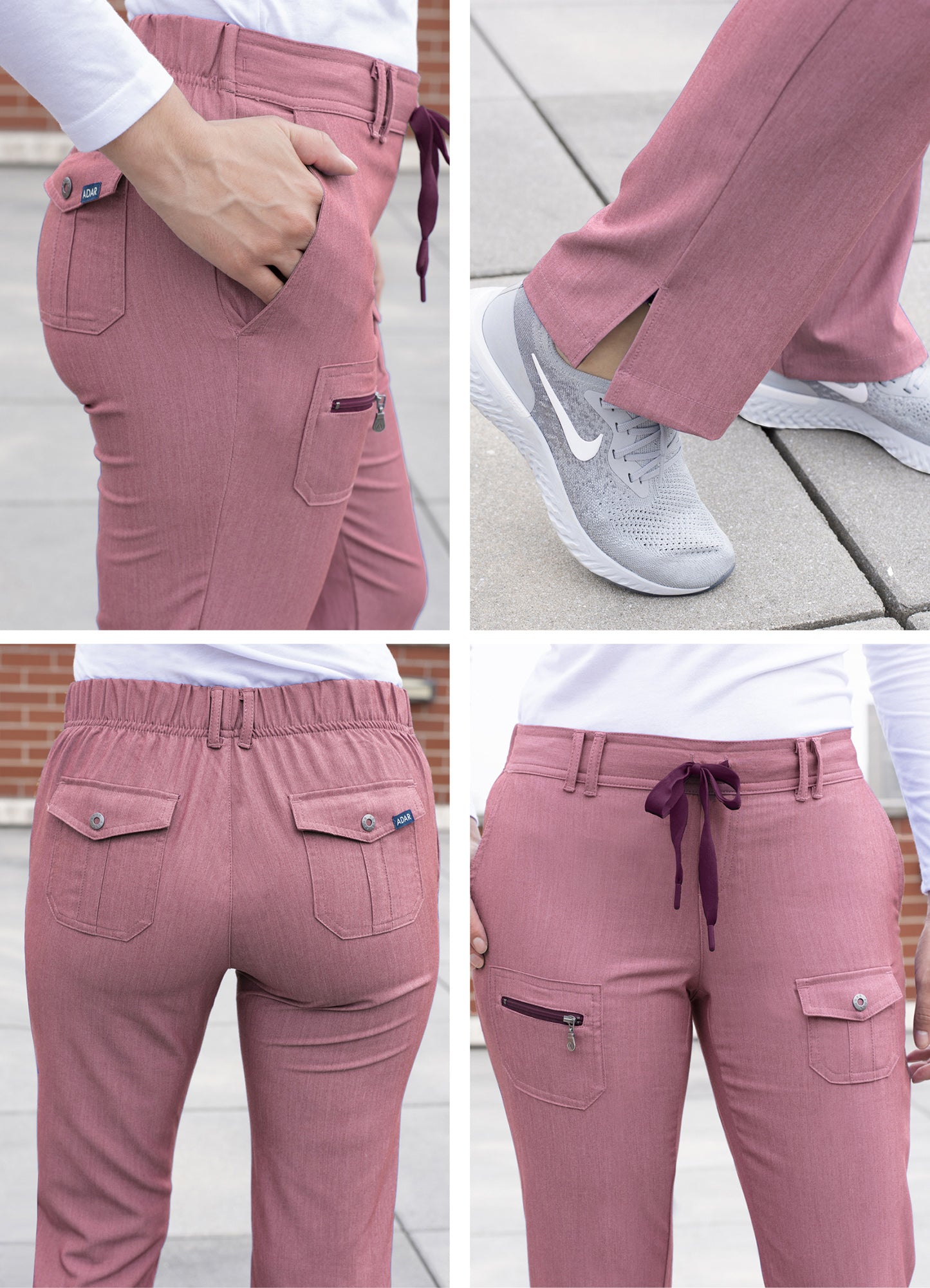 ADAR Pro Women's Slim Fit 6 Pocket Pant  Petite (More Color)