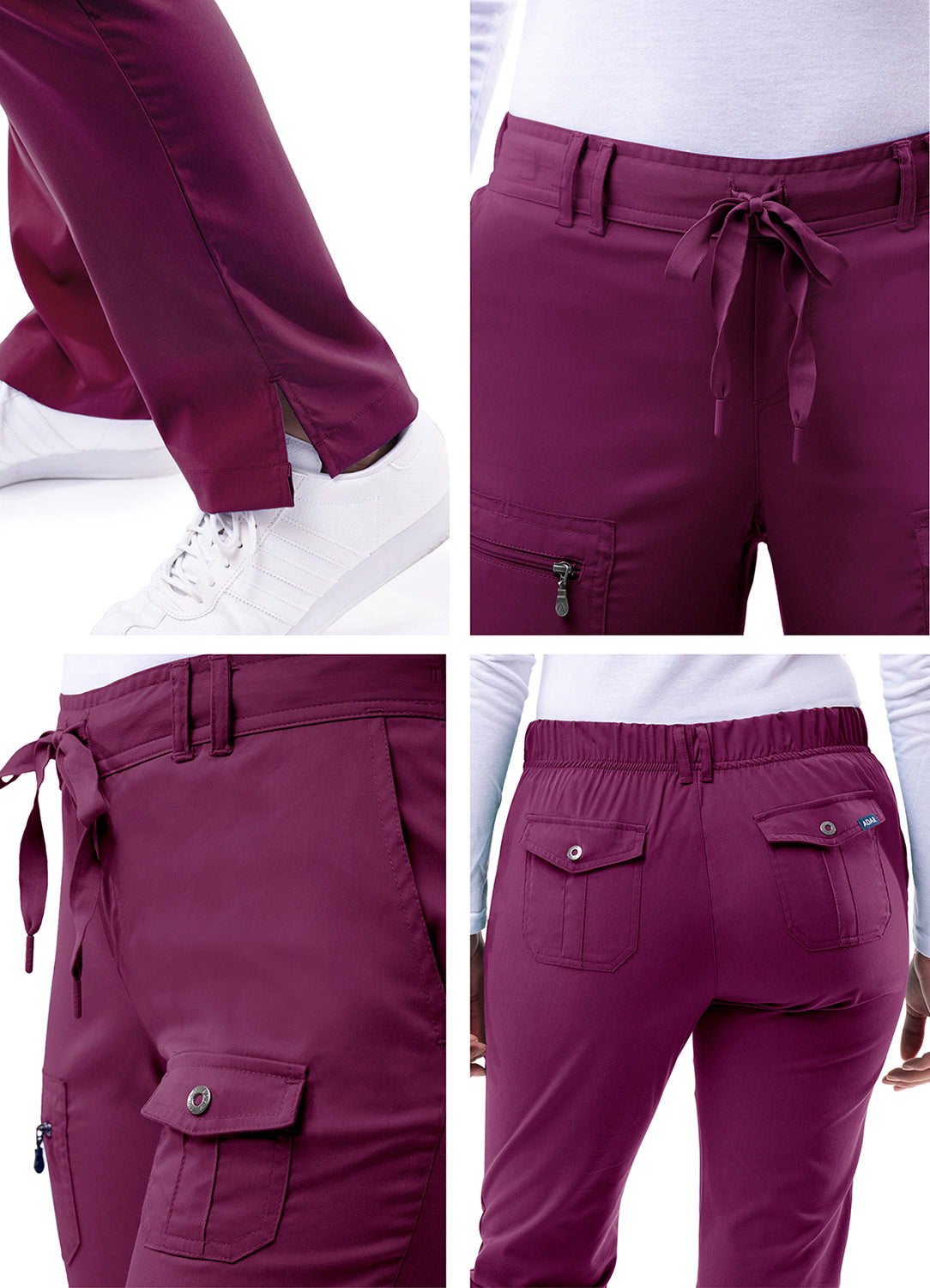 ADAR Pro Women's Slim Fit 6 Pocket Pant Petite (More Color)