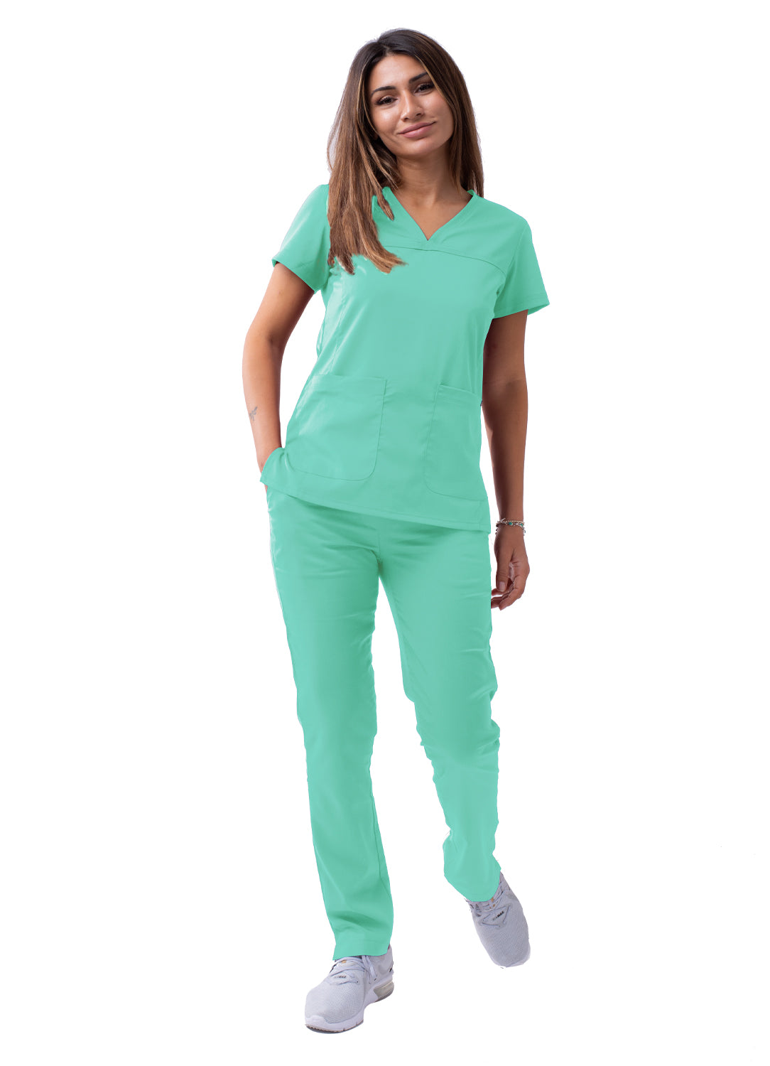 ADAR Pro Women's Sweetheart V-neck Scrub Top