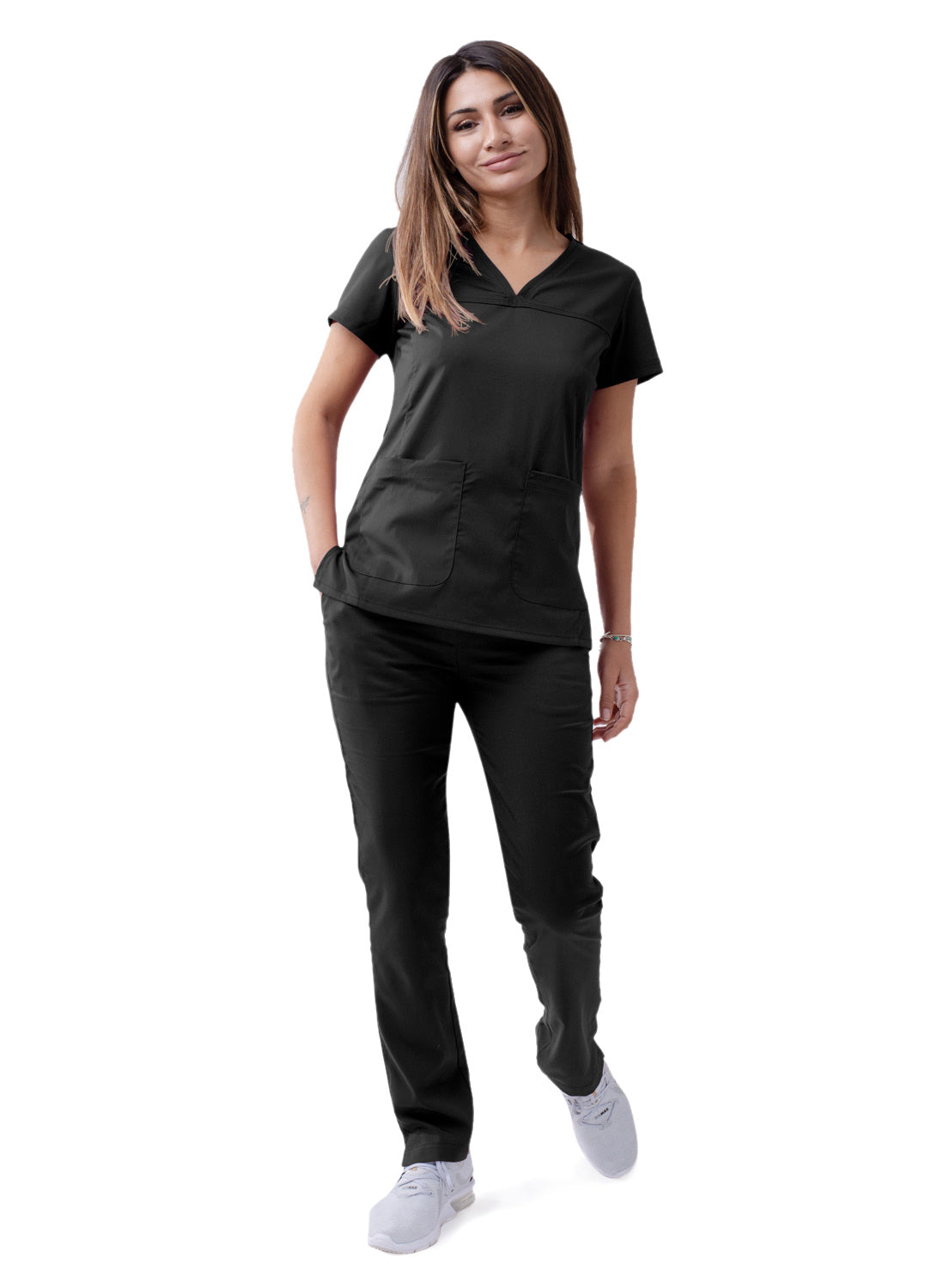 ADAR Pro Women's Sweetheart V-neck Scrub Top