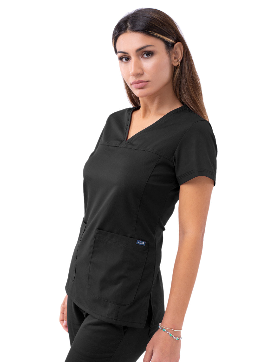ADAR Pro Women's Sweetheart V-neck Scrub Top