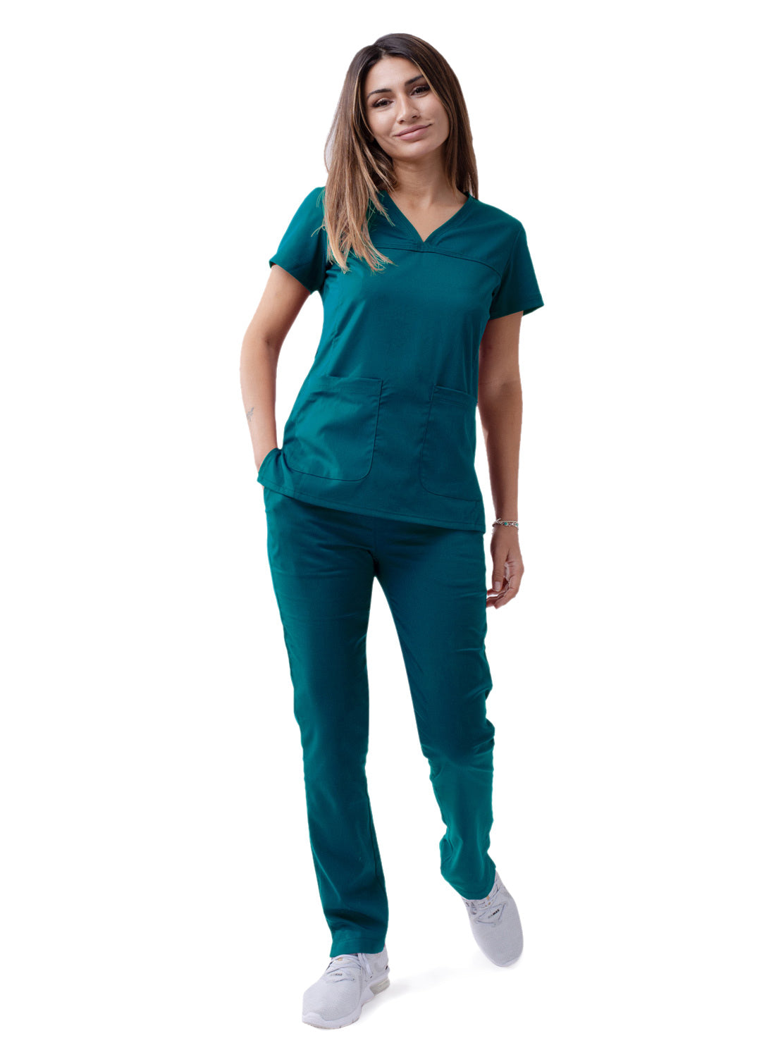 ADAR Pro Women's Sweetheart V-neck Scrub Top