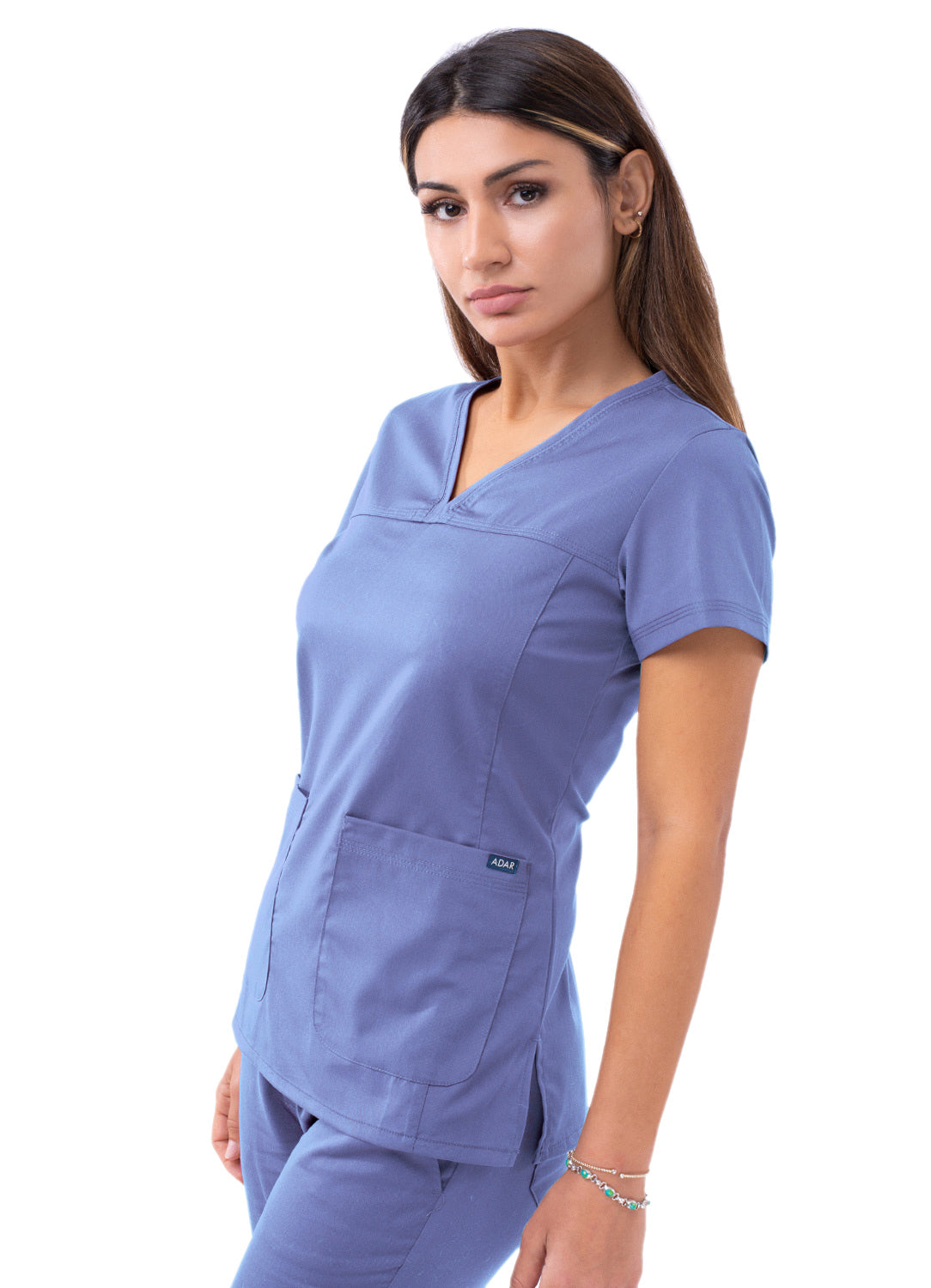 ADAR Pro Women's Sweetheart V-neck Scrub Top
