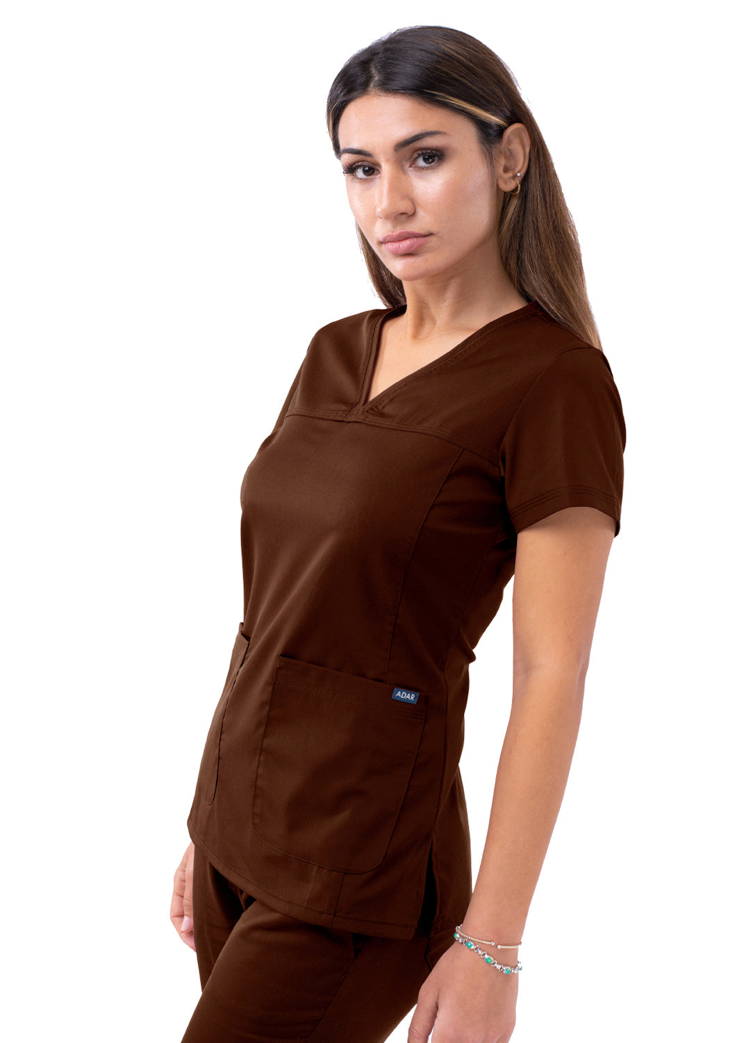 ADAR Pro Women's Sweetheart V-neck Scrub Top