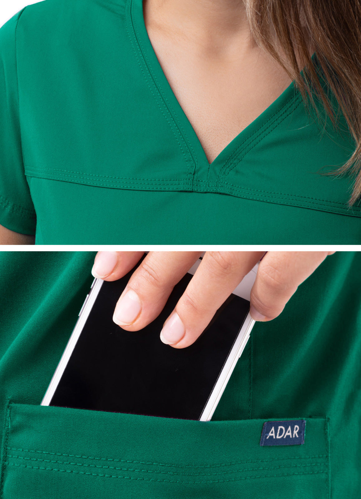 ADAR Pro Women's Sweetheart V-neck Scrub Top (More Color)