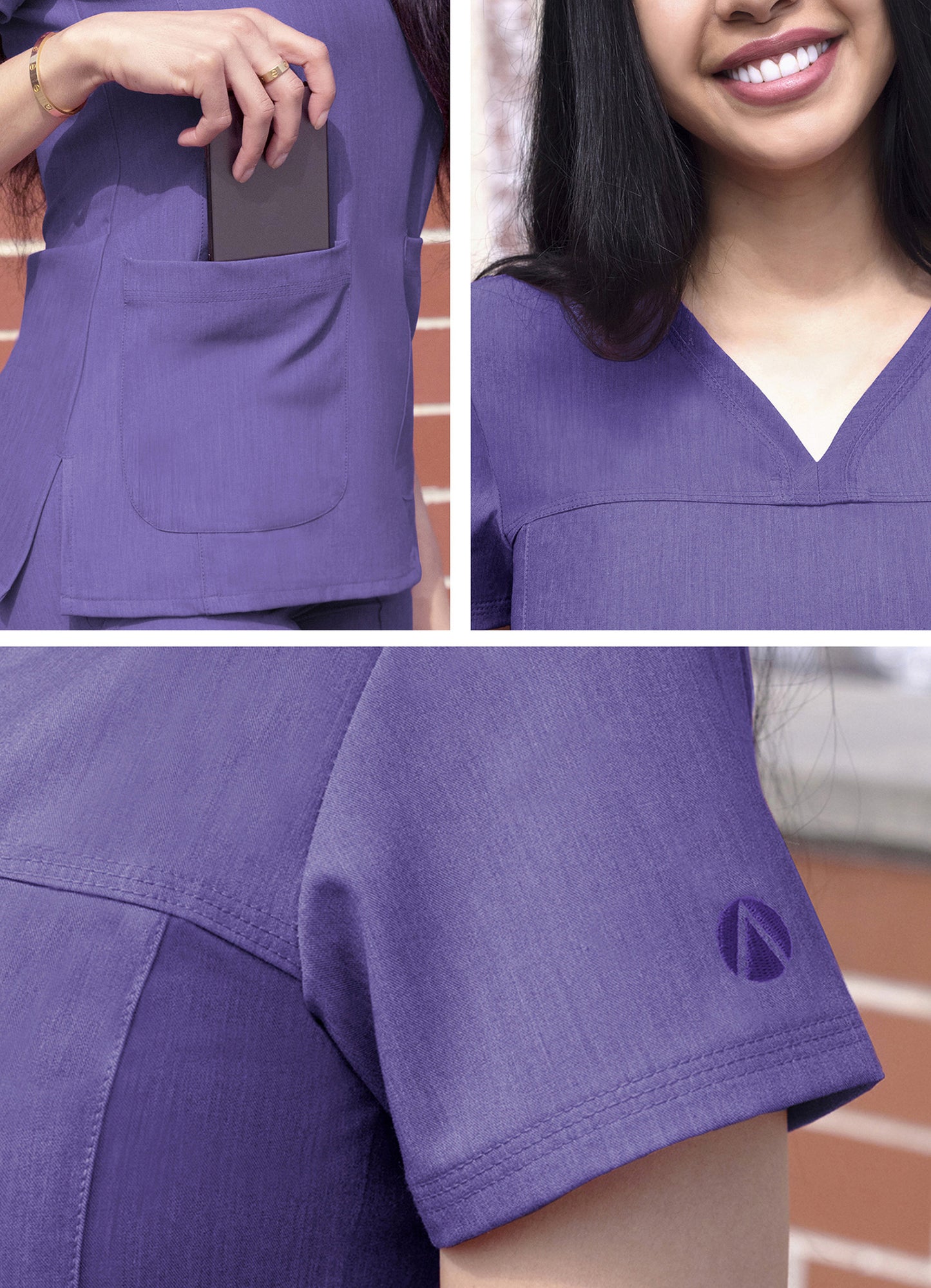 ADAR Pro Women's Sweetheart V-neck Scrub Top (More Color)