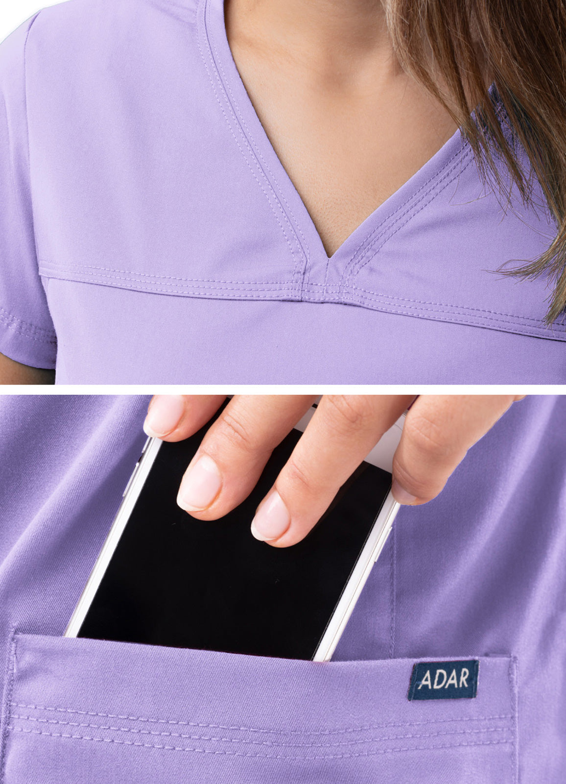 ADAR Pro Women's Sweetheart V-neck Scrub Top (More Color)