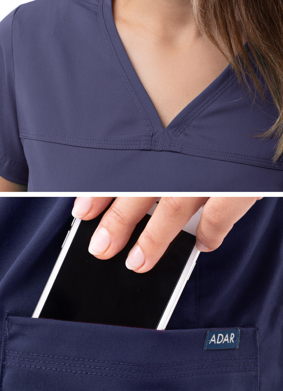 ADAR Pro Women's Sweetheart V-neck Scrub Top (More Color)