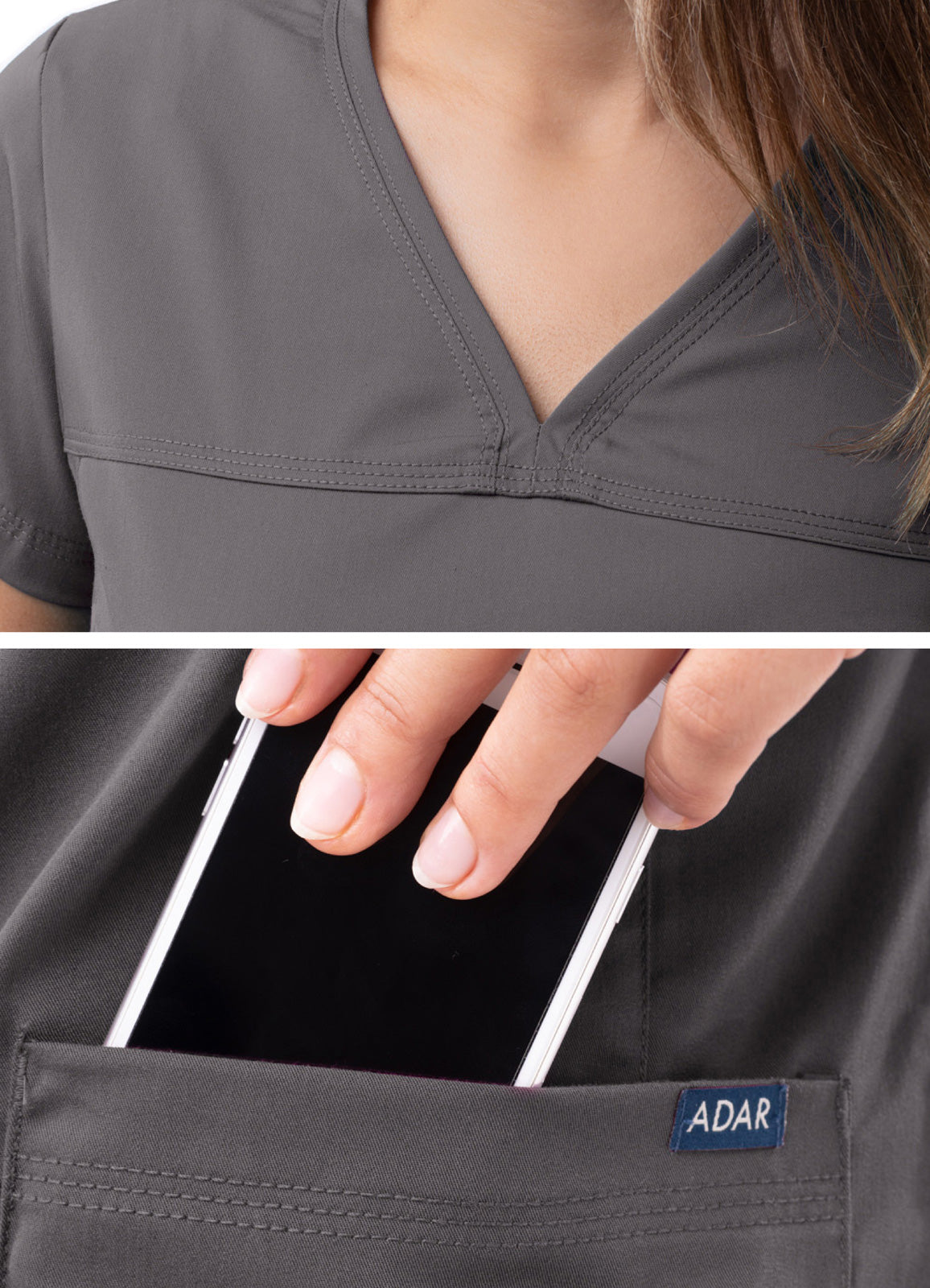 ADAR Pro Women's Sweetheart V-neck Scrub Top (More Color)