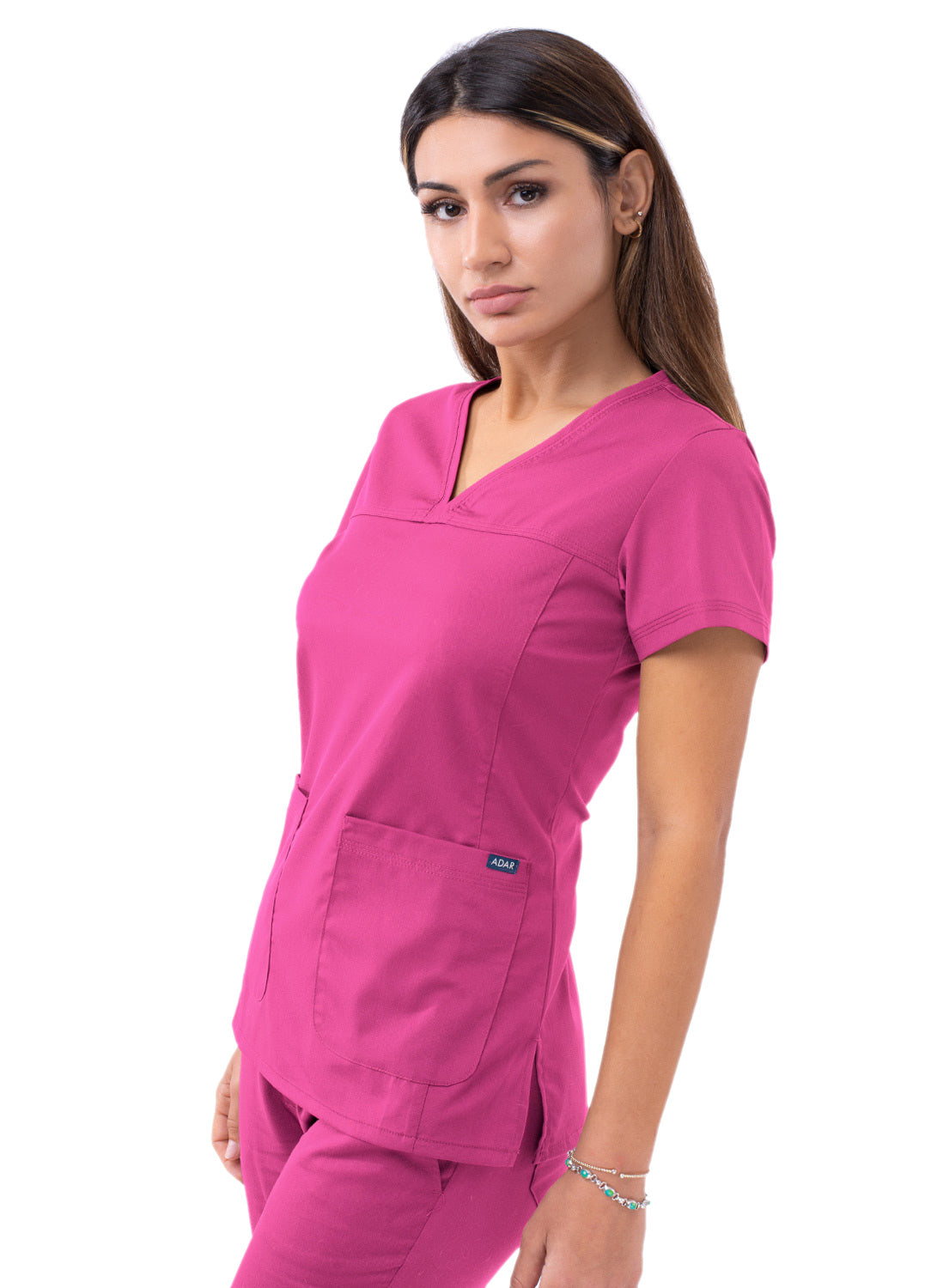 ADAR Pro Women's Sweetheart V-neck Scrub Top