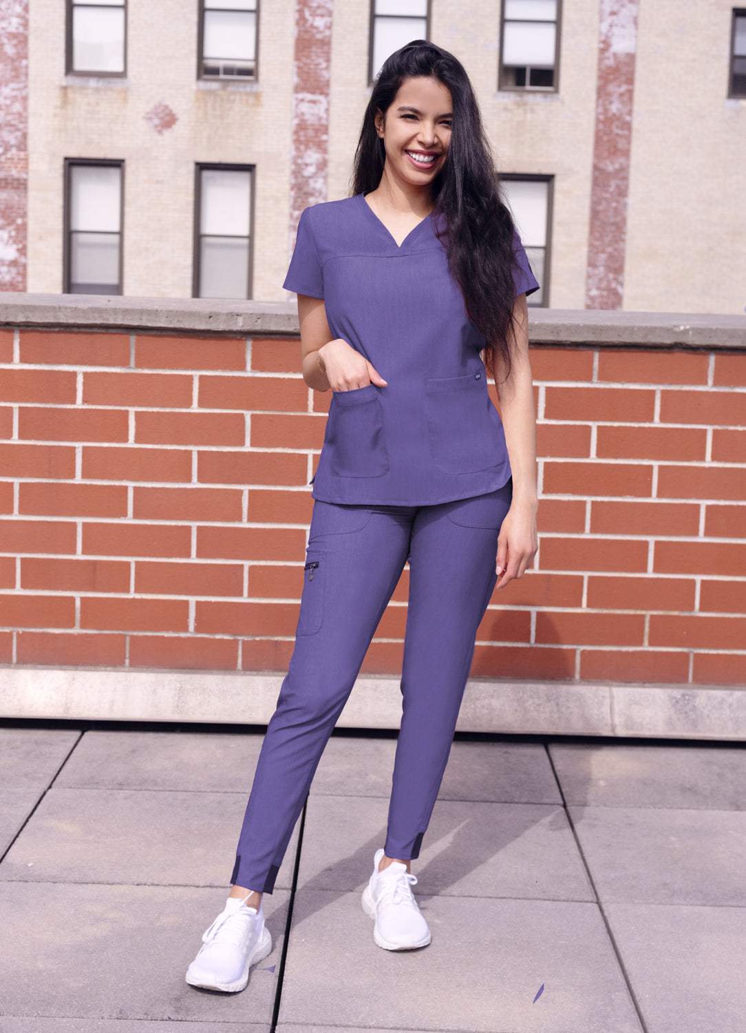 ADAR Pro Women's Sweetheart V-neck Scrub Top (More Color)