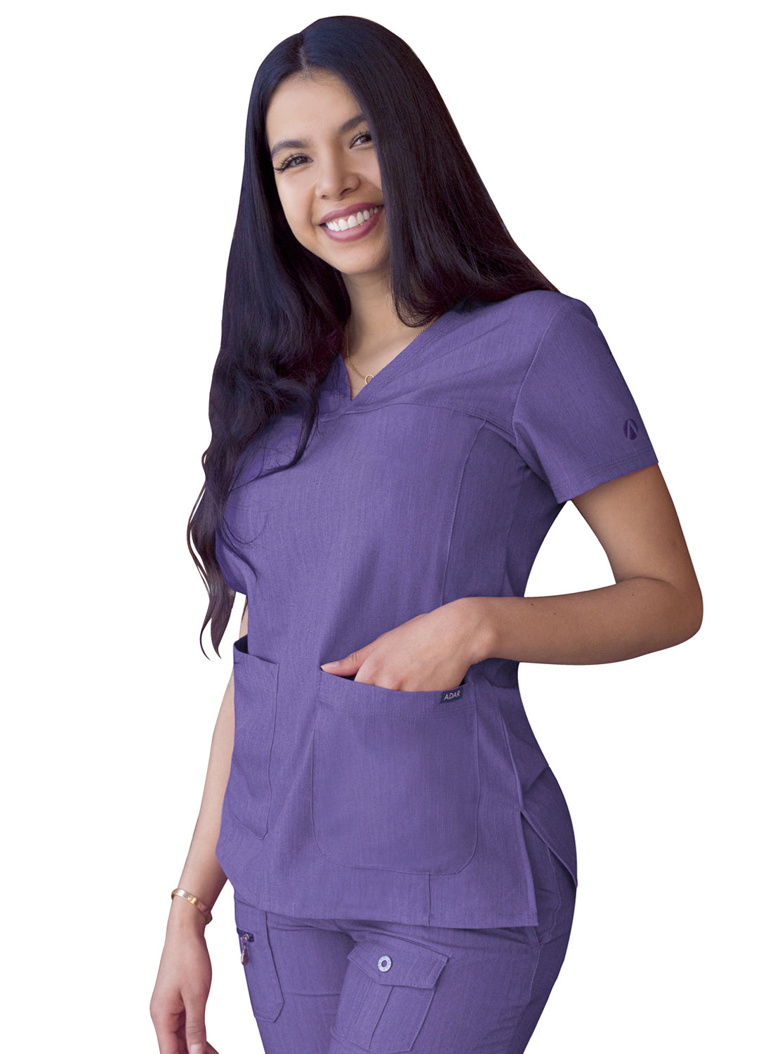 ADAR Pro Women's Sweetheart V-neck Scrub Top (More Color)