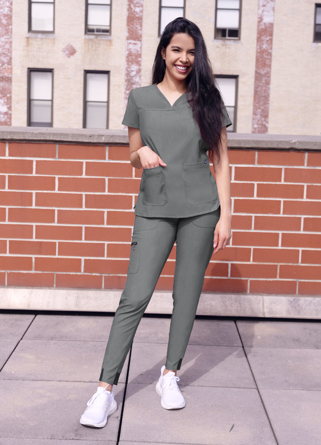 ADAR Pro Women's Sweetheart V-neck Scrub Top (More Color)