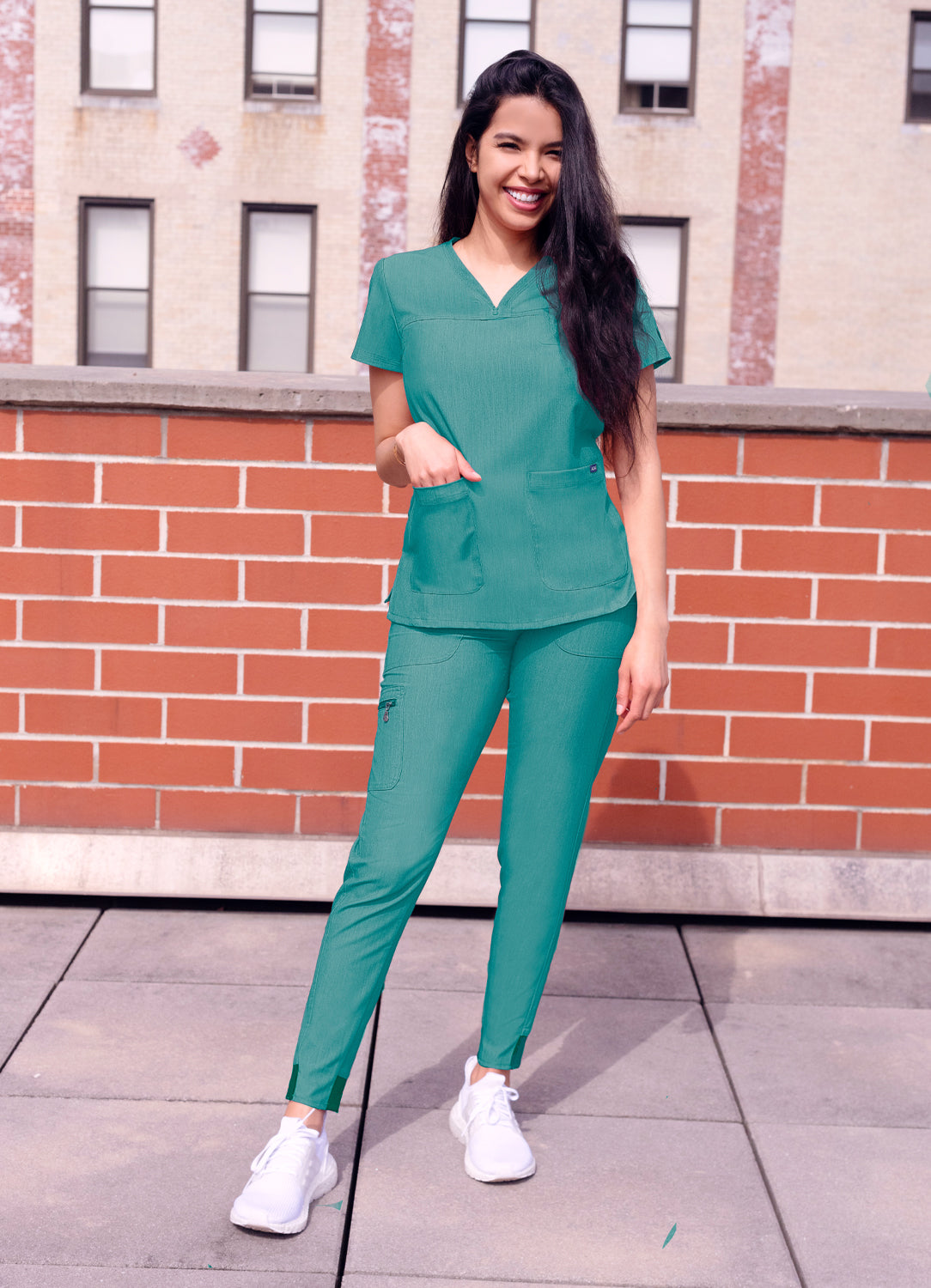 ADAR Pro Women's Sweetheart V-neck Scrub Top (More Color)