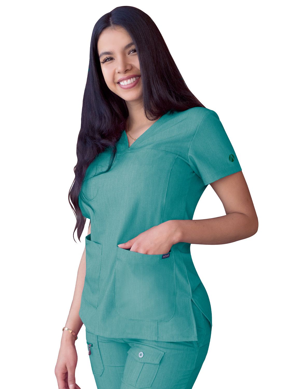 ADAR Pro Women's Sweetheart V-neck Scrub Top (More Color)