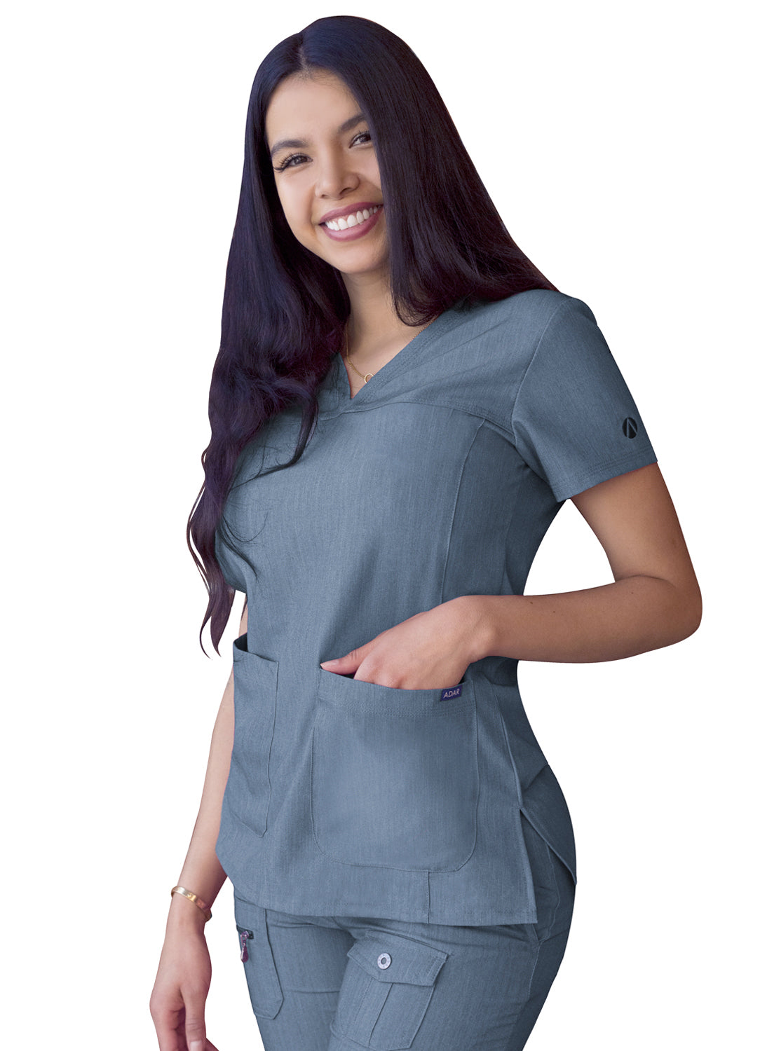 ADAR Pro Women's Sweetheart V-neck Scrub Top (More Color)