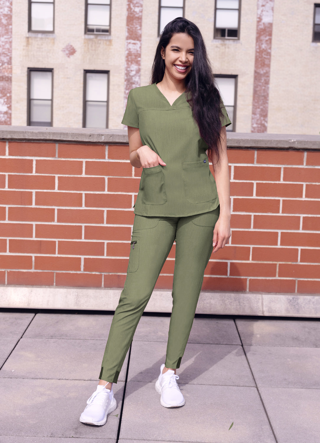 ADAR Pro Women's Sweetheart V-neck Scrub Top (More Color)