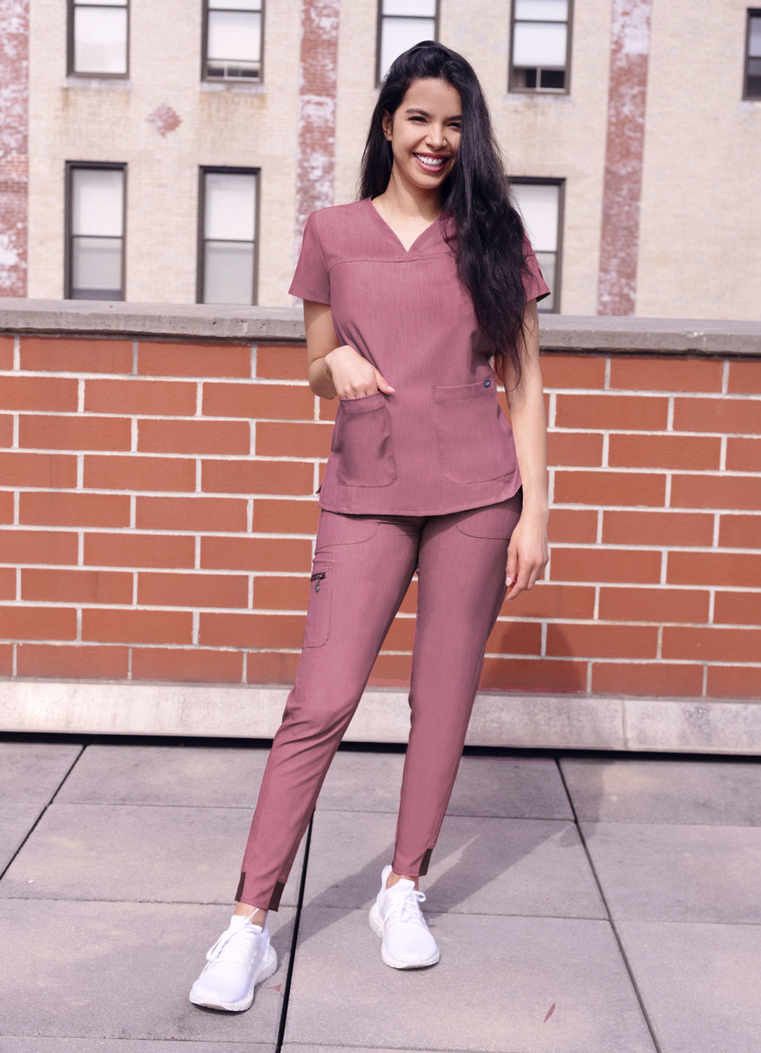 ADAR Pro Women's Sweetheart V-neck Scrub Top (More Color)