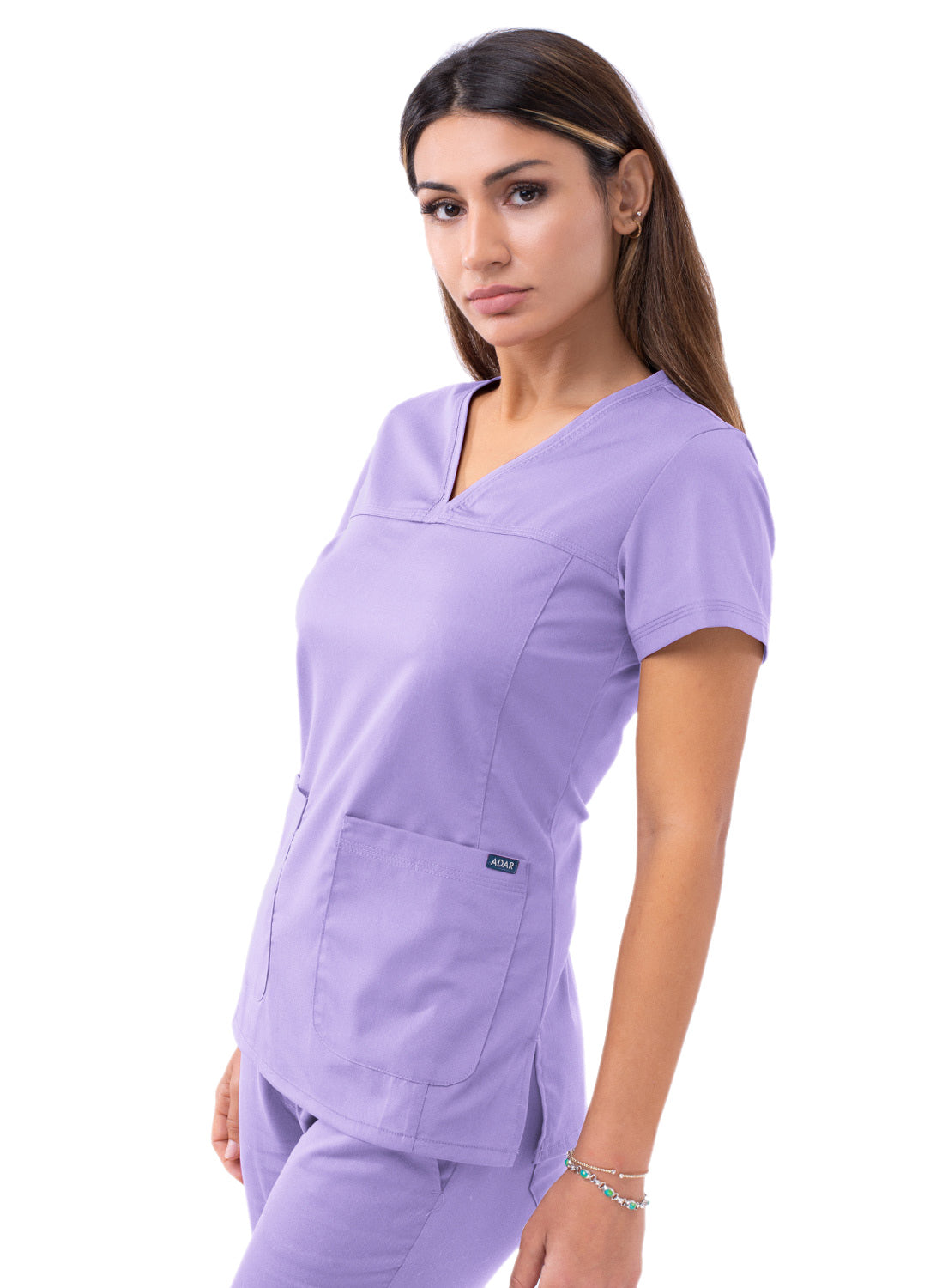 ADAR Pro Women's Sweetheart V-neck Scrub Top (More Color)