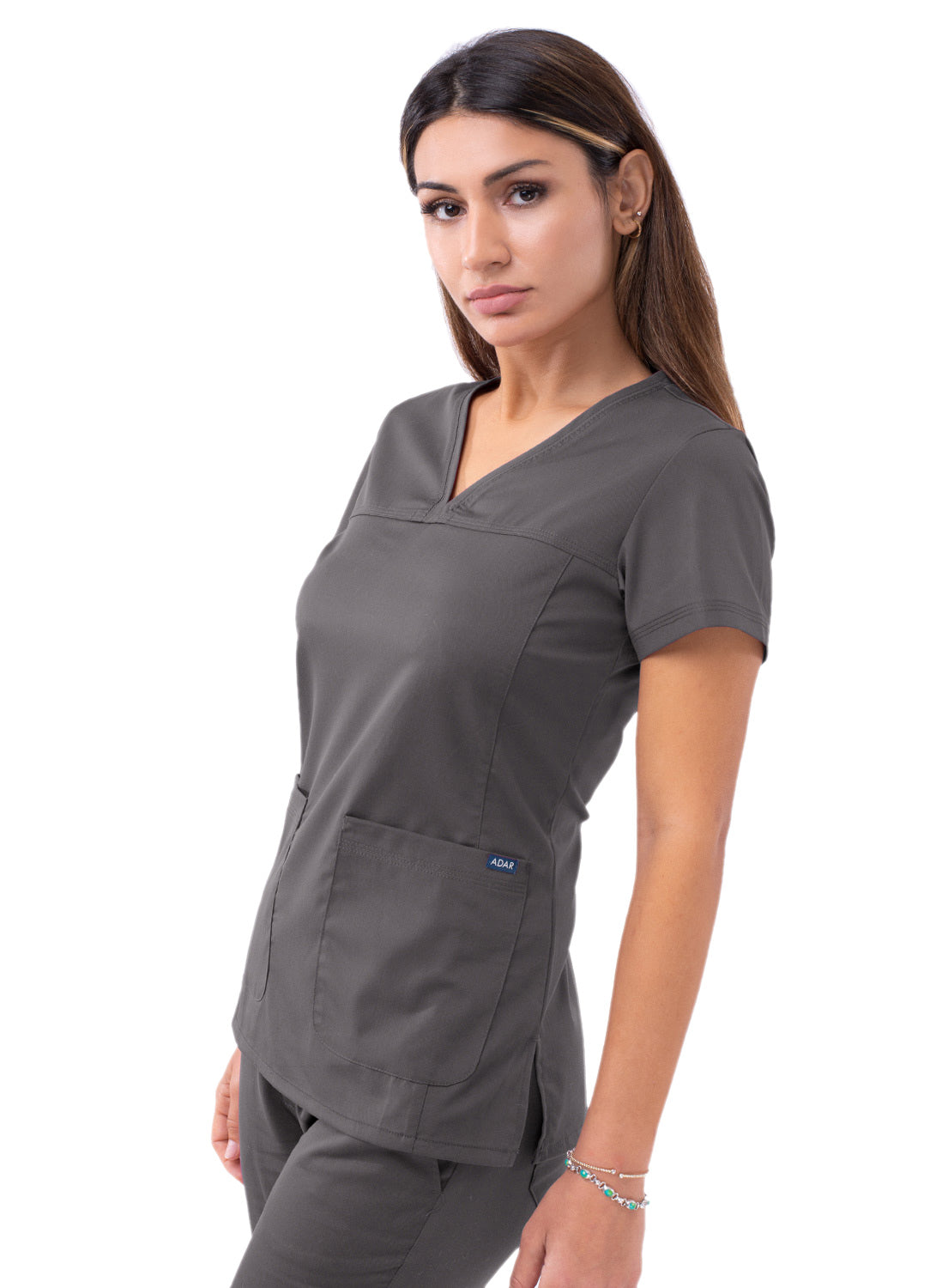 ADAR Pro Women's Sweetheart V-neck Scrub Top (More Color)