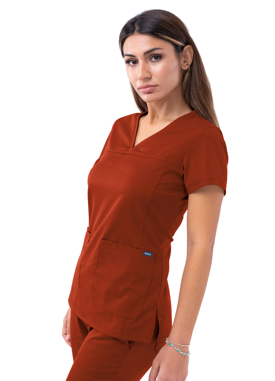 ADAR Pro Women's Sweetheart V-neck Scrub Top (More Color)