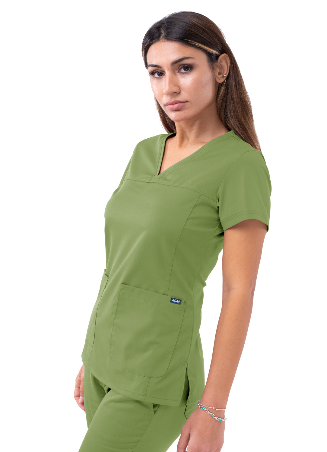 ADAR Pro Women's Sweetheart V-neck Scrub Top (More Color)
