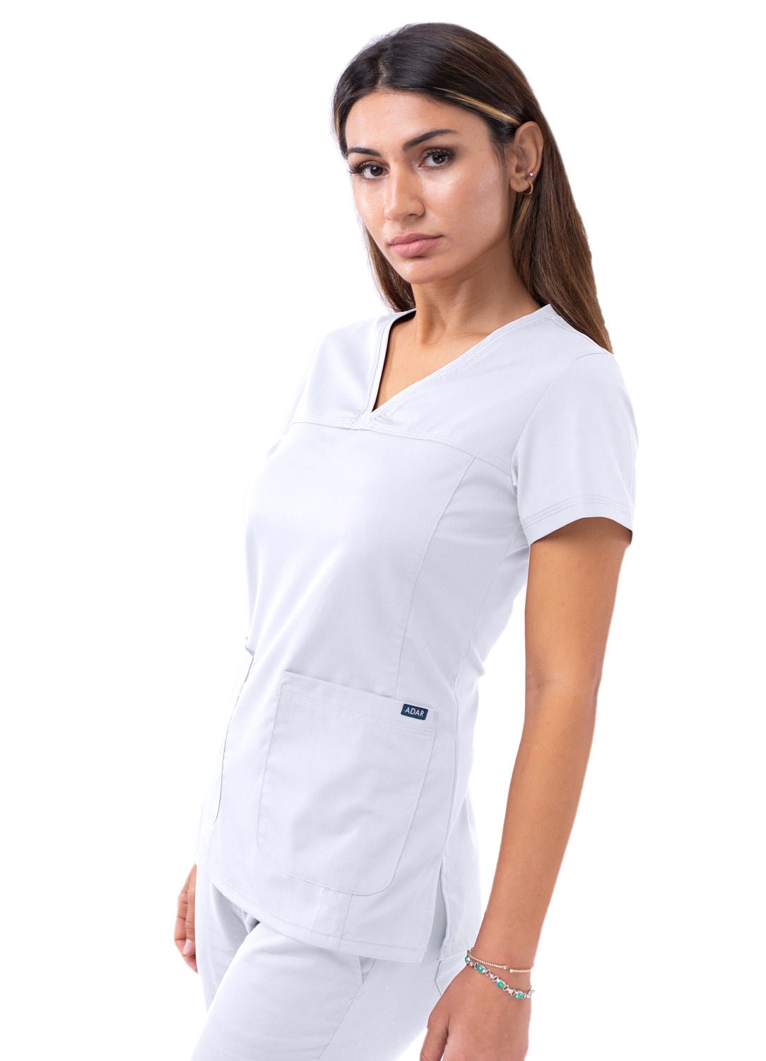 ADAR Pro Women's Sweetheart V-neck Scrub Top (More Color)