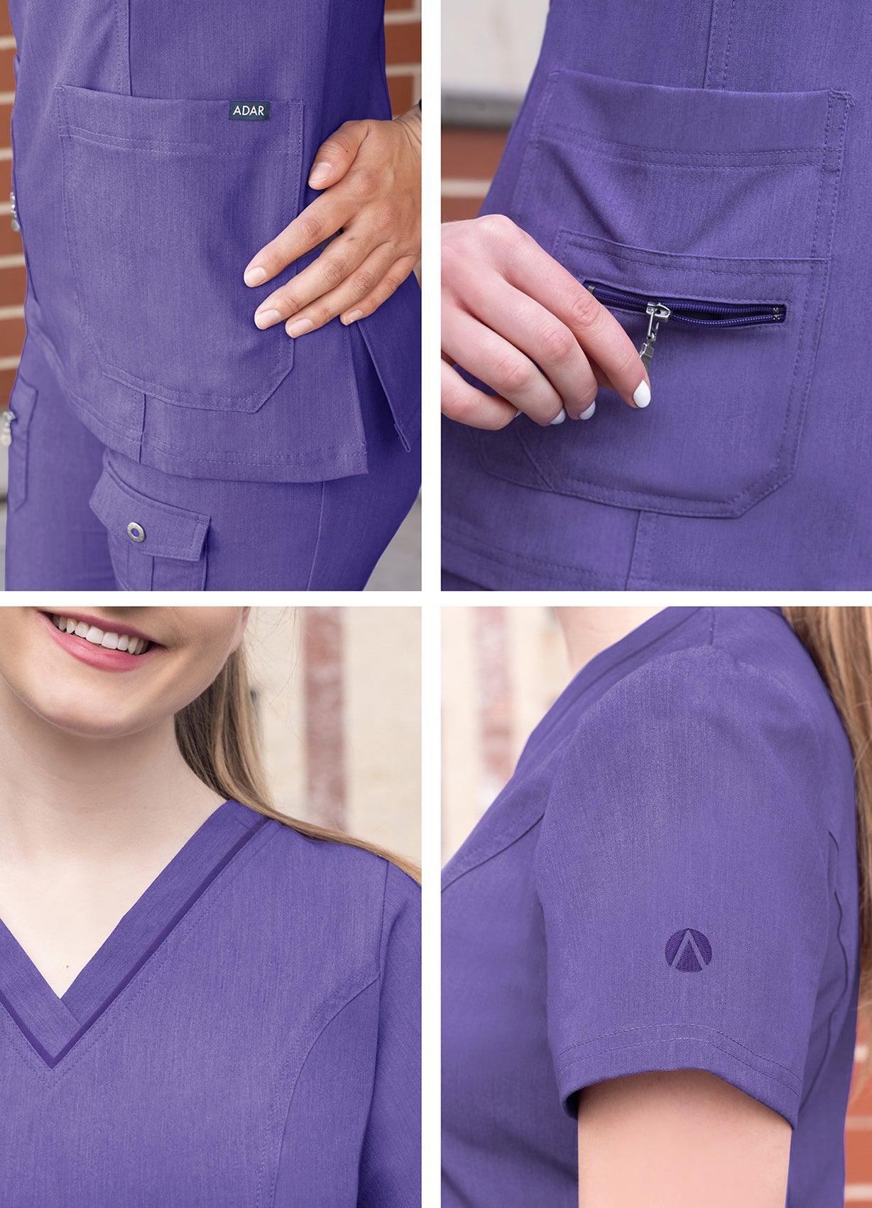 ADAR Pro Women's Elevated V-neck Scrub Top (More Color)