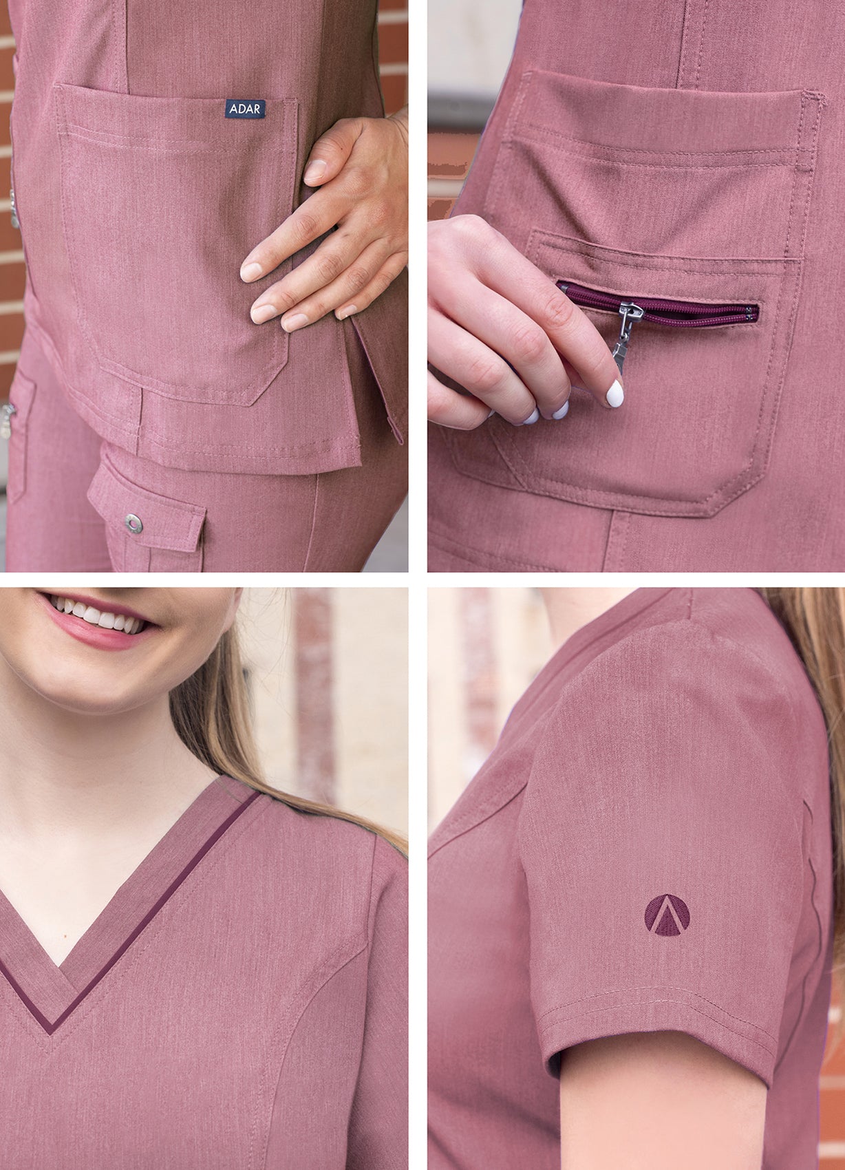 ADAR Pro Women's Elevated V-neck Scrub Top (More Color)