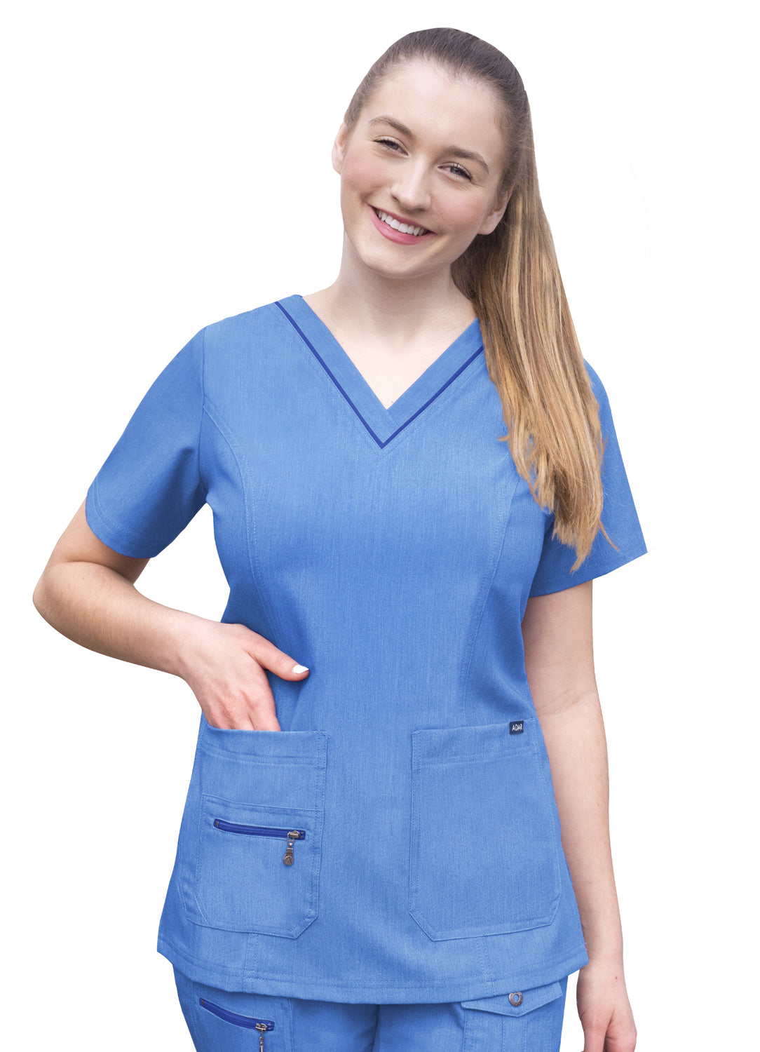 ADAR Pro Women's Elevated V-neck Scrub Top (More Color)