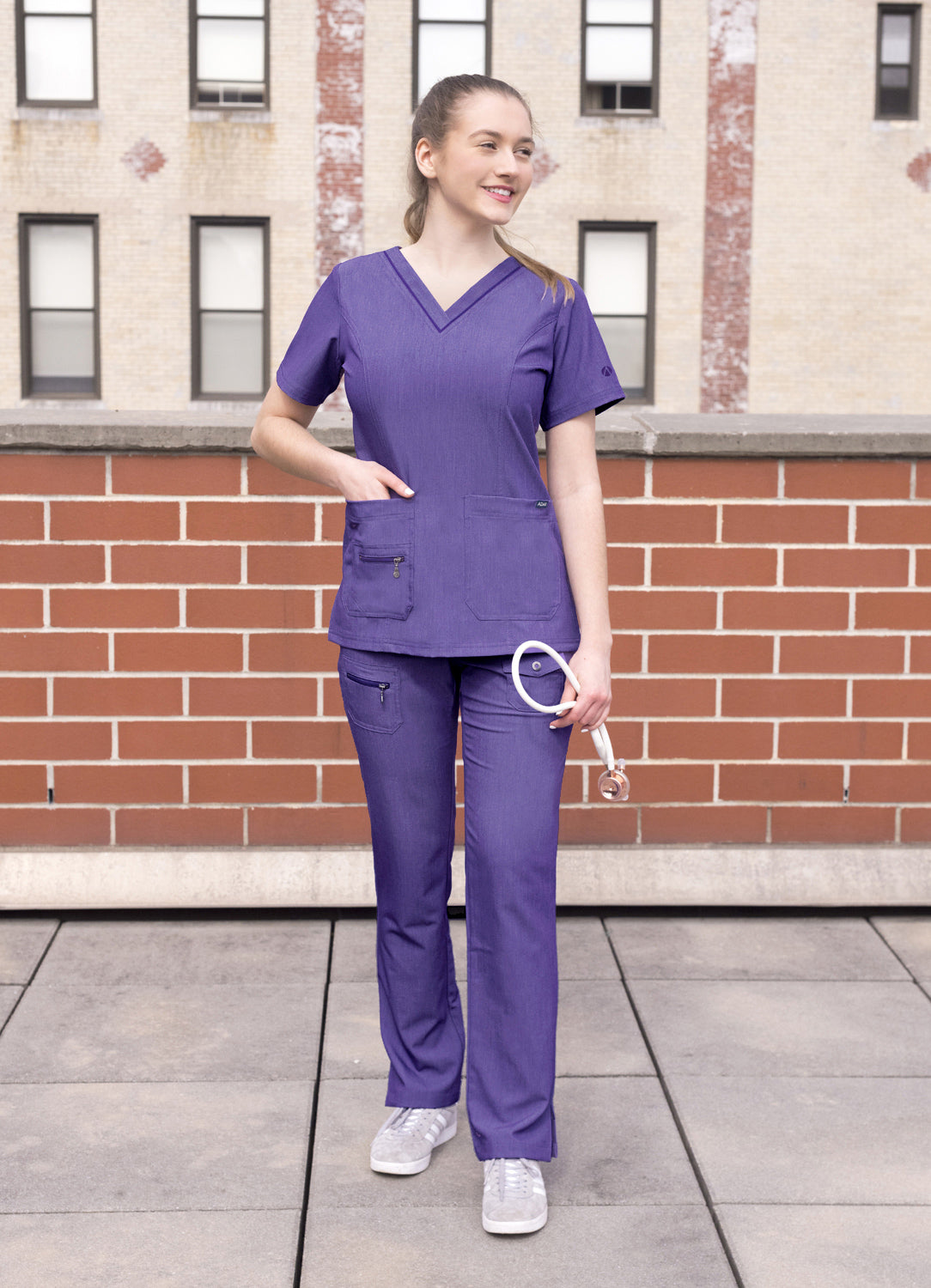 ADAR Pro Women's Elevated V-neck Scrub Top (More Color)