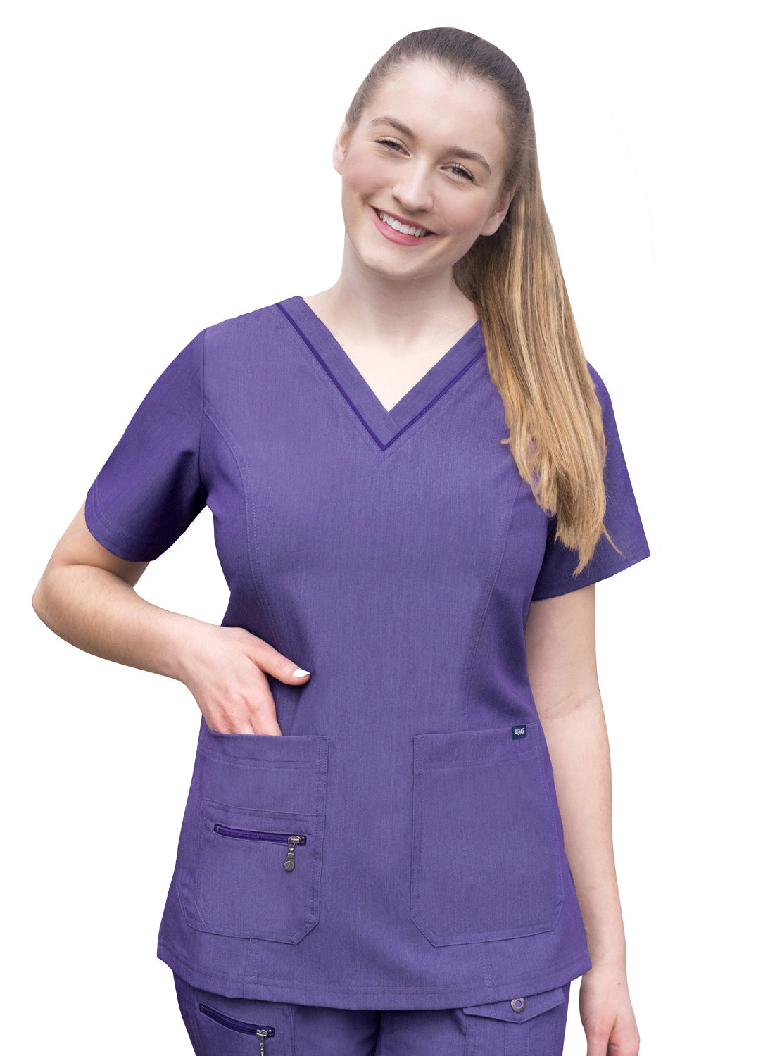 ADAR Pro Women's Elevated V-neck Scrub Top (More Color)