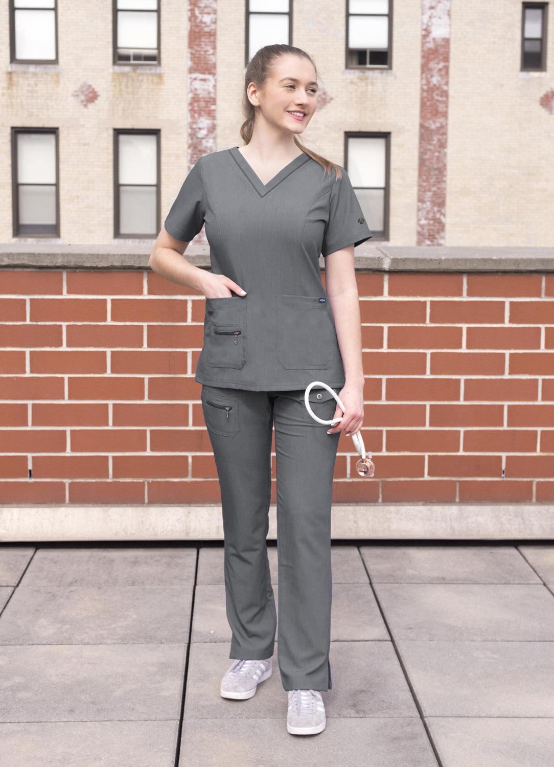 ADAR Pro Women's Elevated V-neck Scrub Top (More Color)
