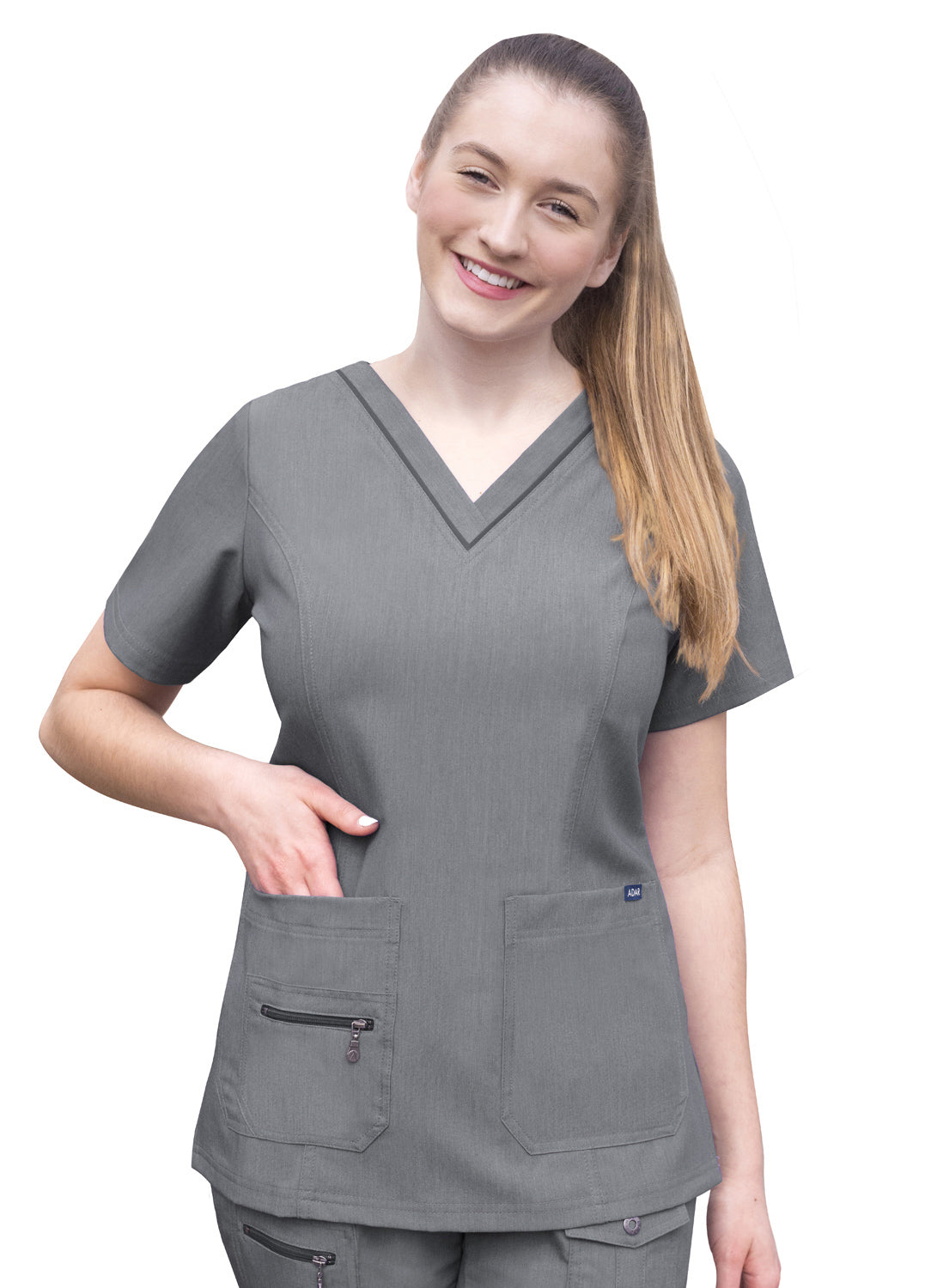 ADAR Pro Women's Elevated V-neck Scrub Top (More Color)
