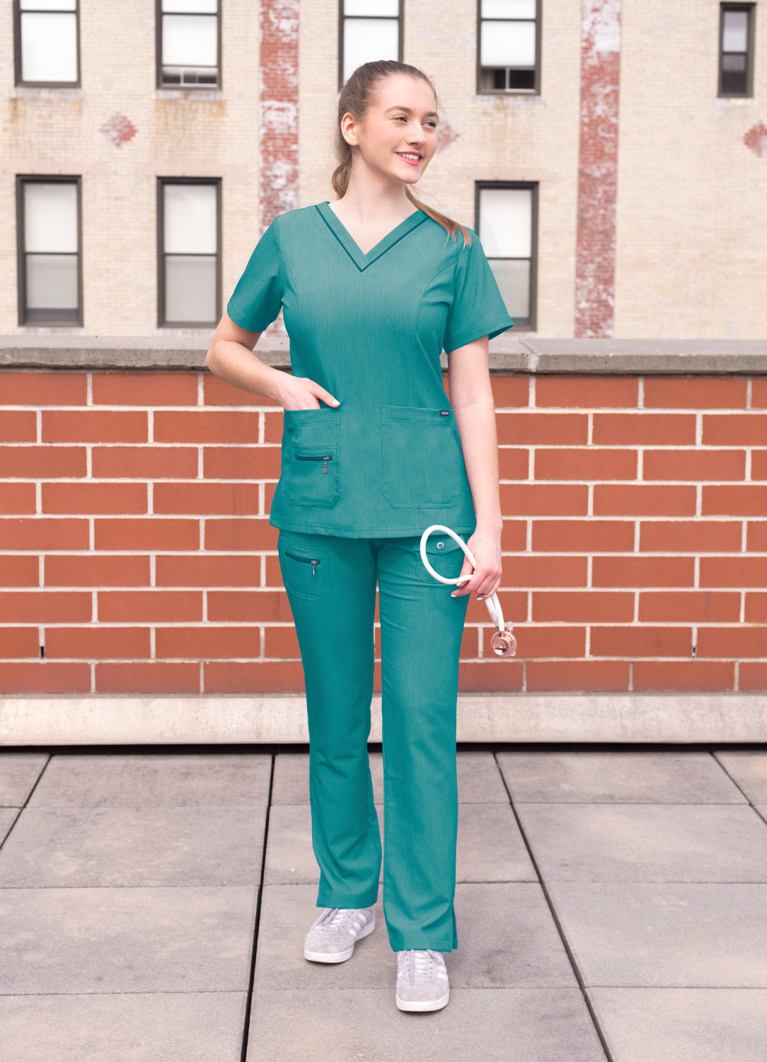 ADAR Pro Women's Elevated V-neck Scrub Top (More Color)