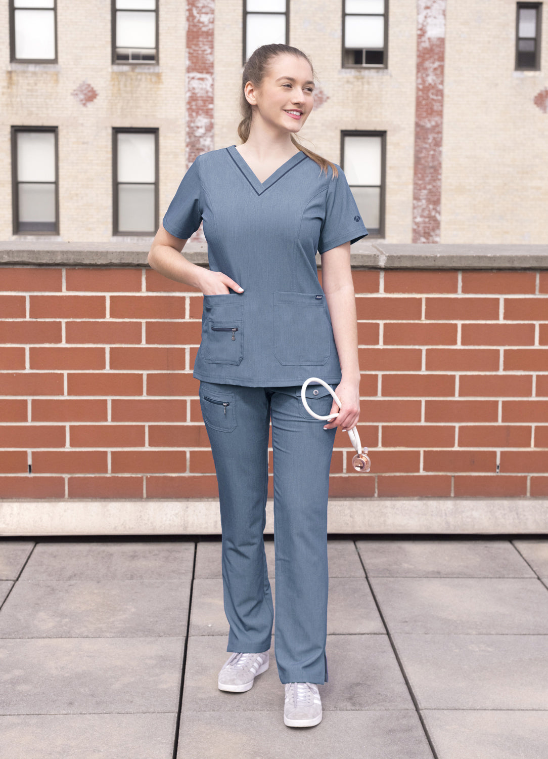 ADAR Pro Women's Elevated V-neck Scrub Top (More Color)