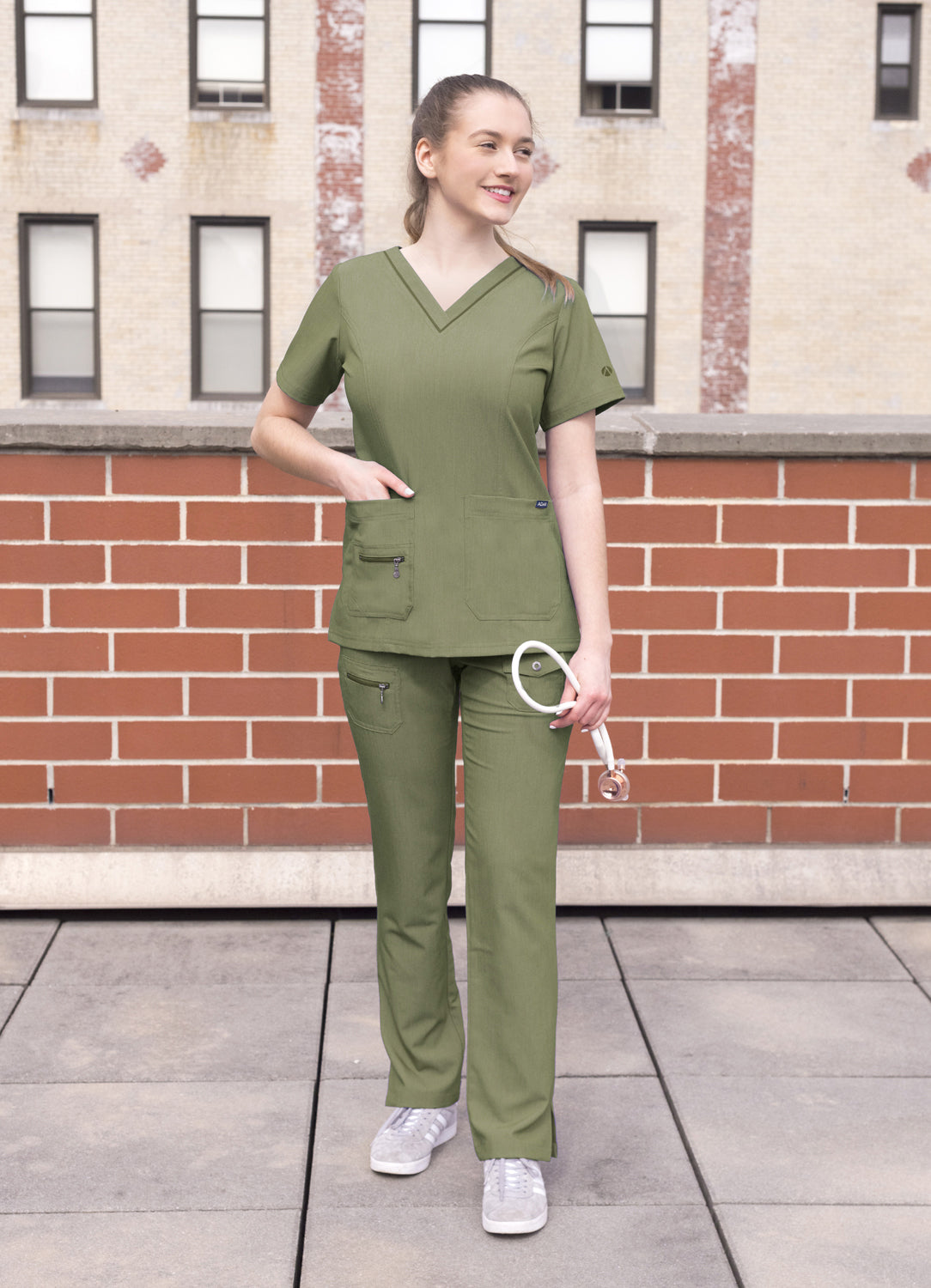 ADAR Pro Women's Elevated V-neck Scrub Top (More Color)
