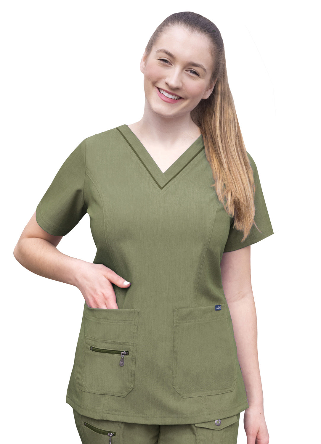 ADAR Pro Women's Elevated V-neck Scrub Top (More Color)