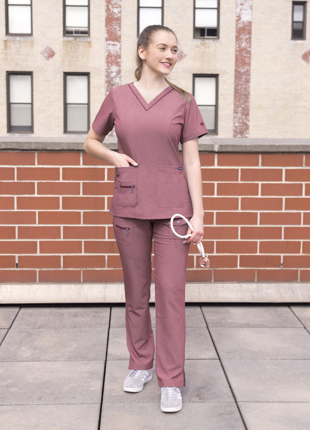 ADAR Pro Women's Elevated V-neck Scrub Top (More Color)