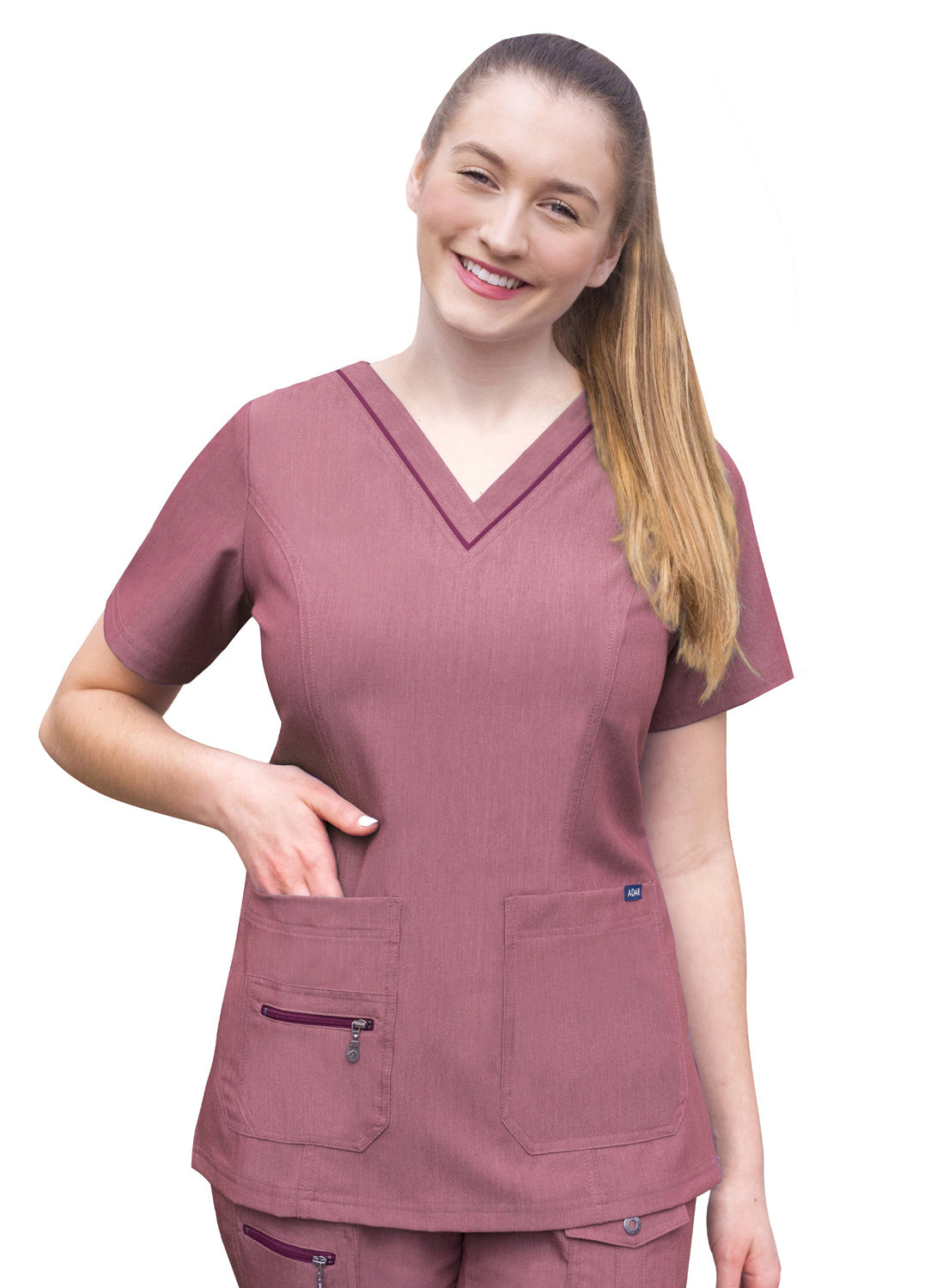ADAR Pro Women's Elevated V-neck Scrub Top (More Color)