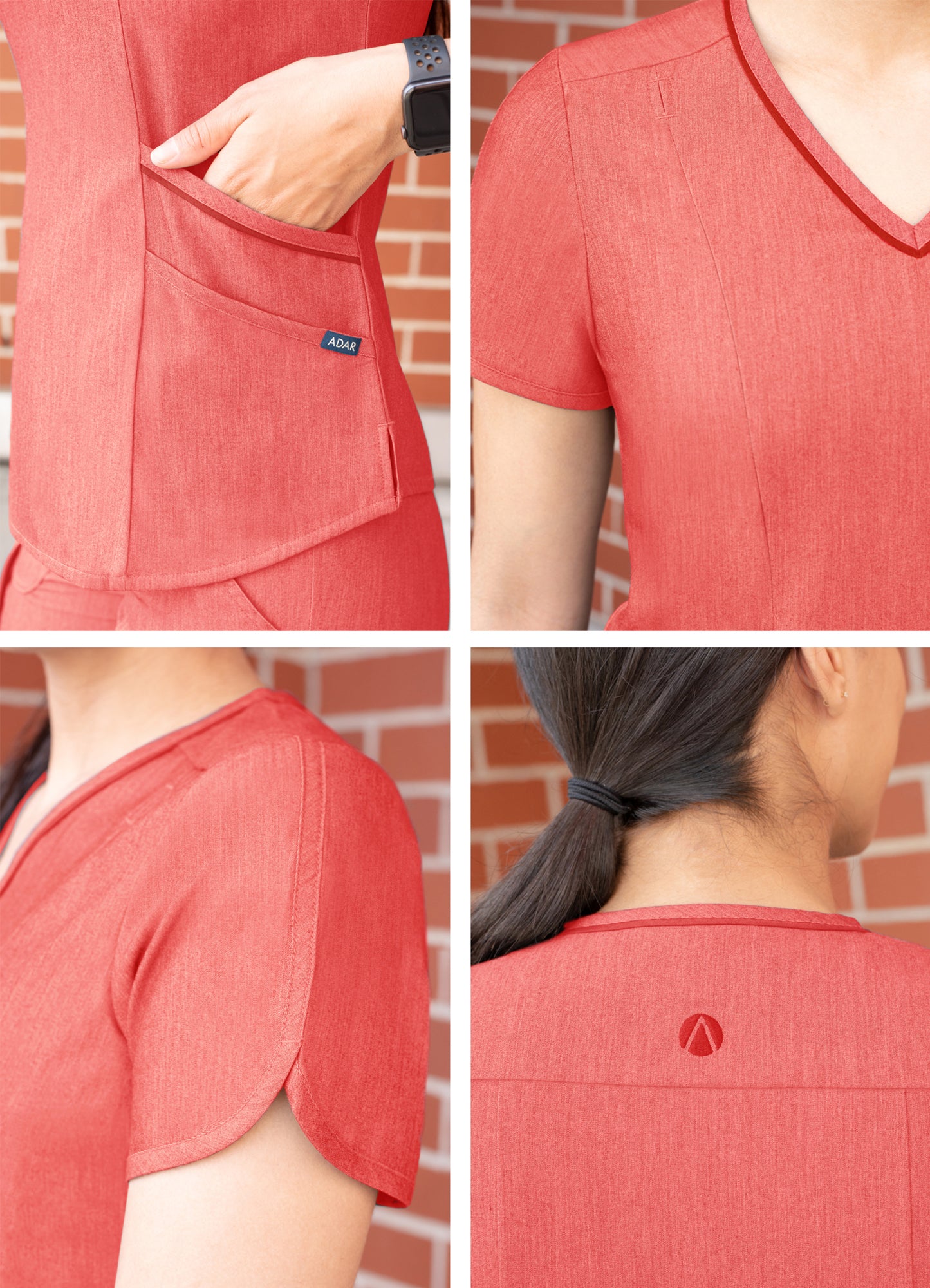 ADAR Pro Women's Modern V-Neck Scrub Top