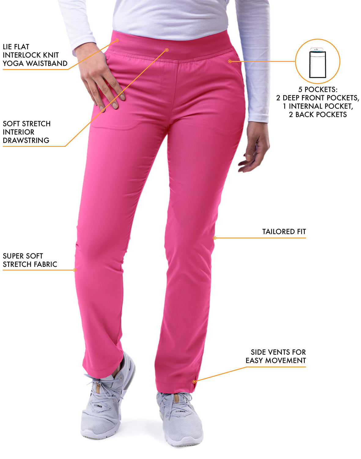 ADAR Pro Women's Skinny Leg Yoga Pant Petite