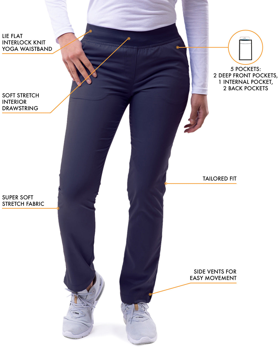 ADAR Pro Women's Skinny Leg Yoga Pant Tall